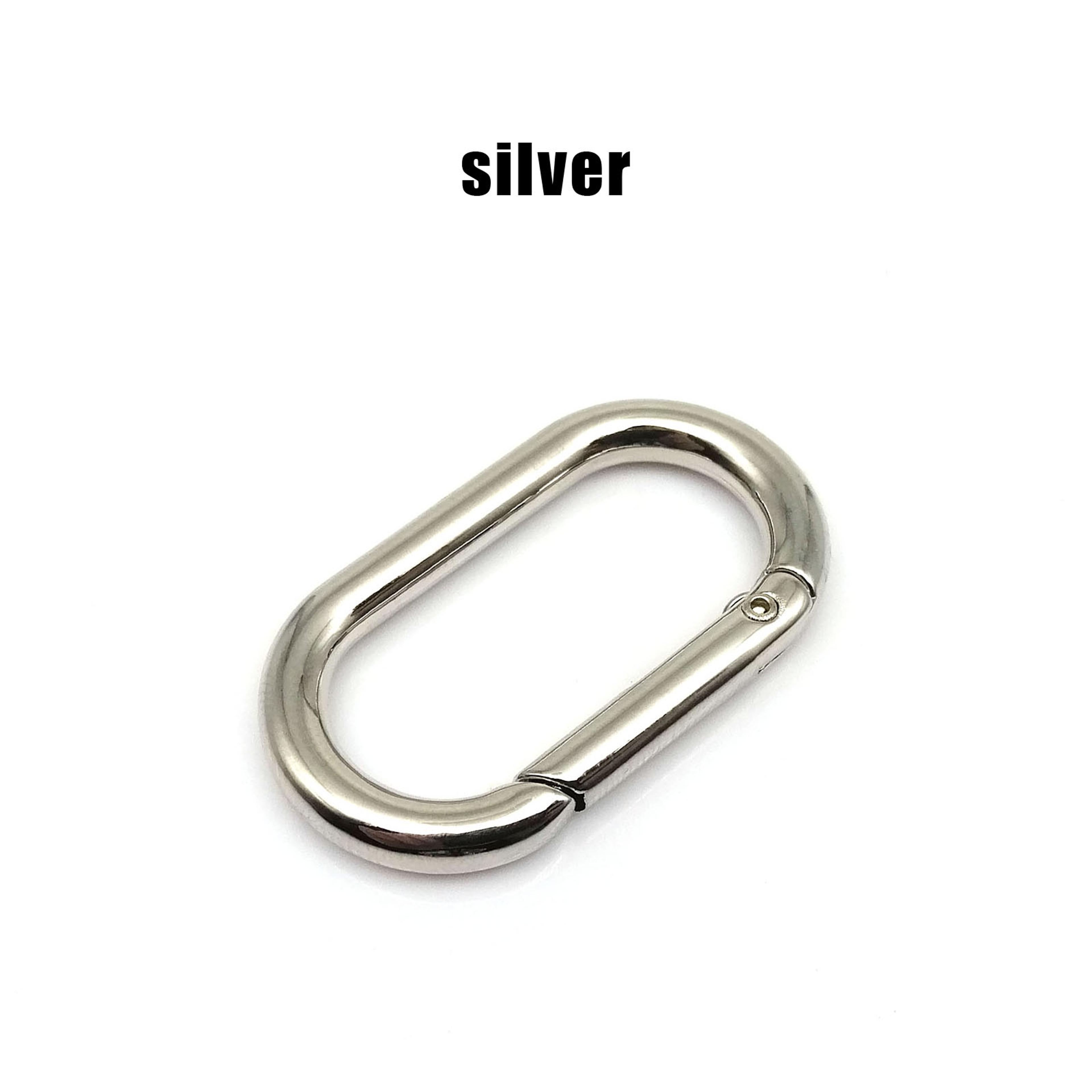 Oval Spring ORing Clasp Premium Leather Bag Connector Keychain Carabiner Snap Clasp For Bags Keys A 6