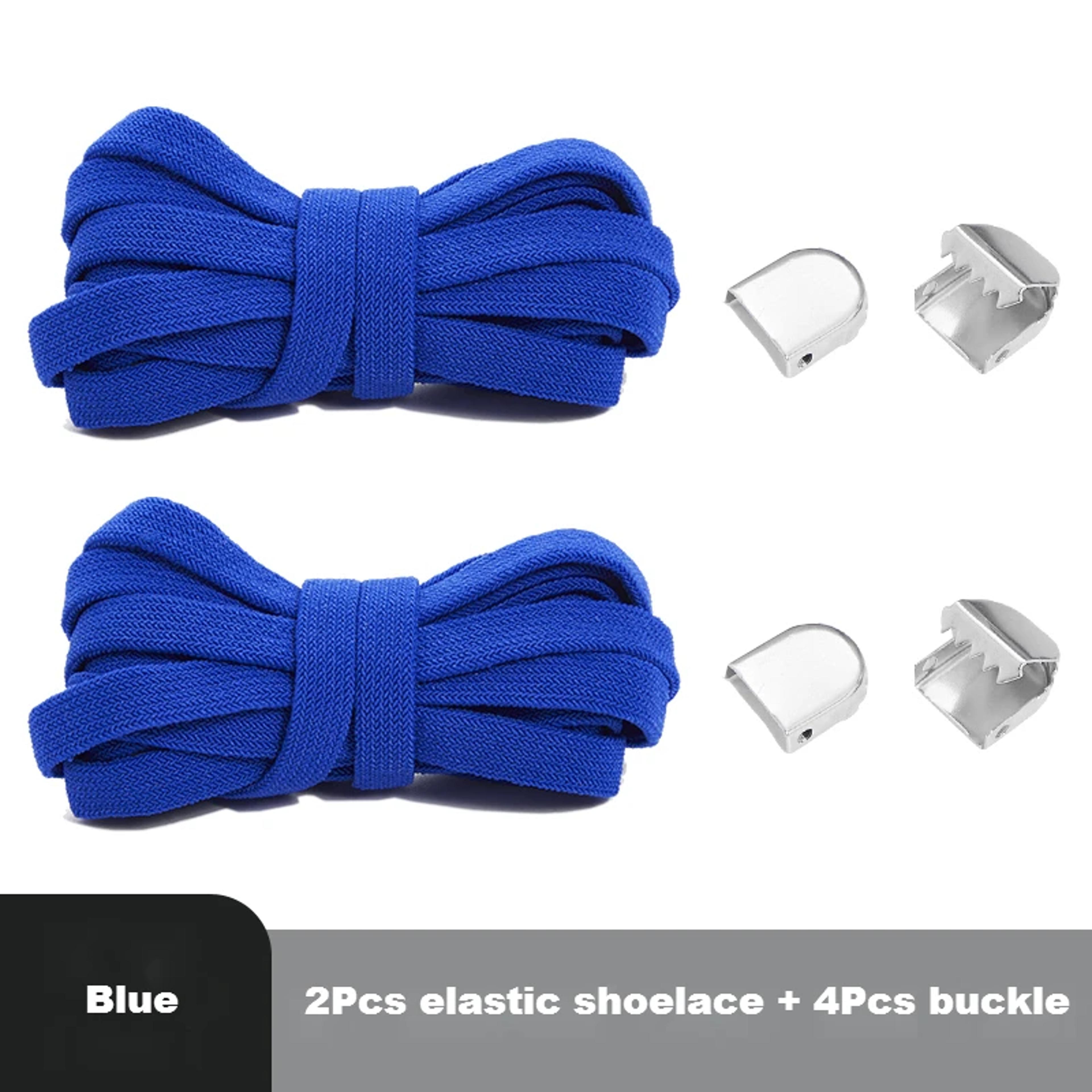 Flat Elastic NoTie Shoelaces For Sneakers Quick  Easy Shoelace Clips For Kids  Adults 4
