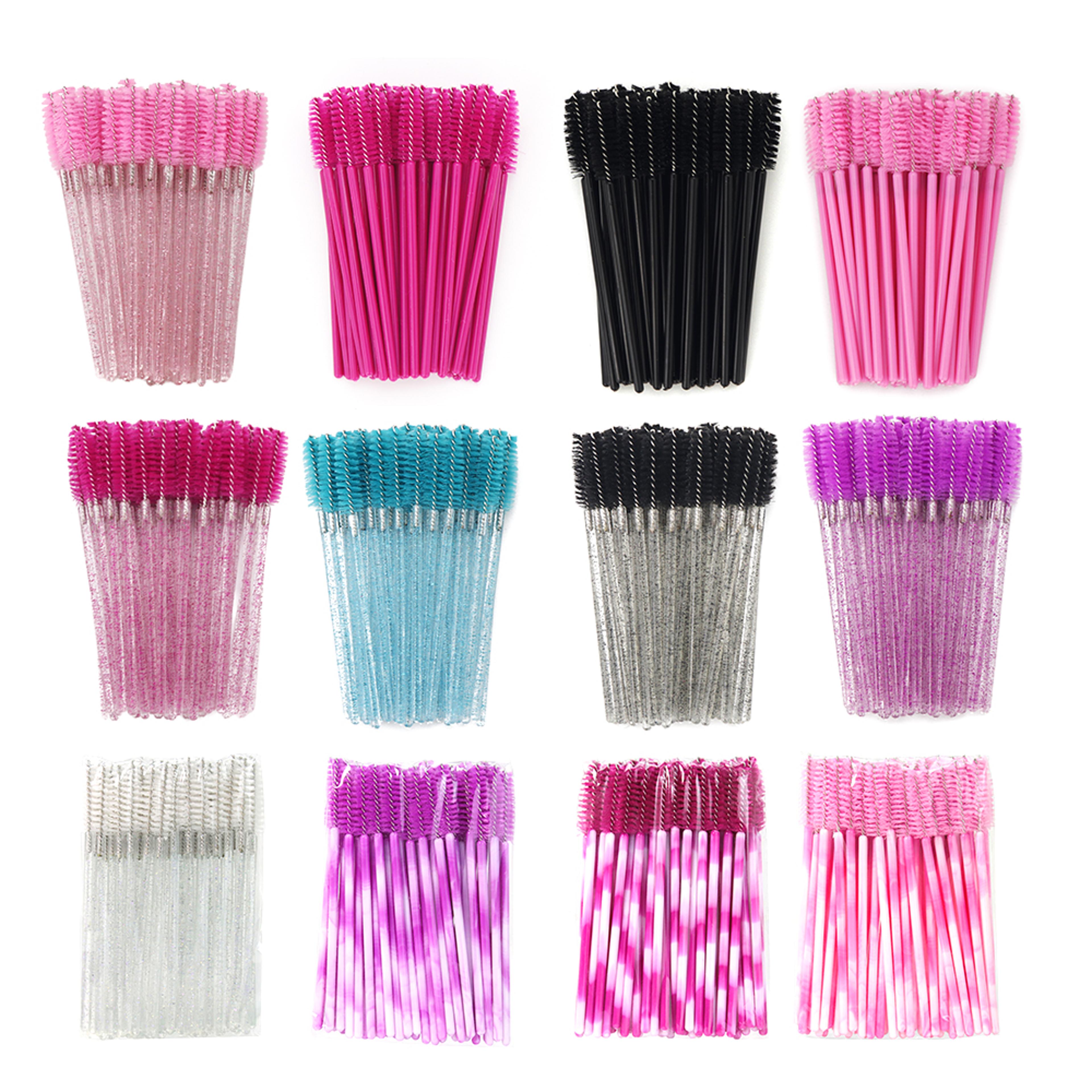 Disposable Eyelash Brushes Soft Head Crystal Eyebrow  Lash Extension Wands For Makeup Application 0