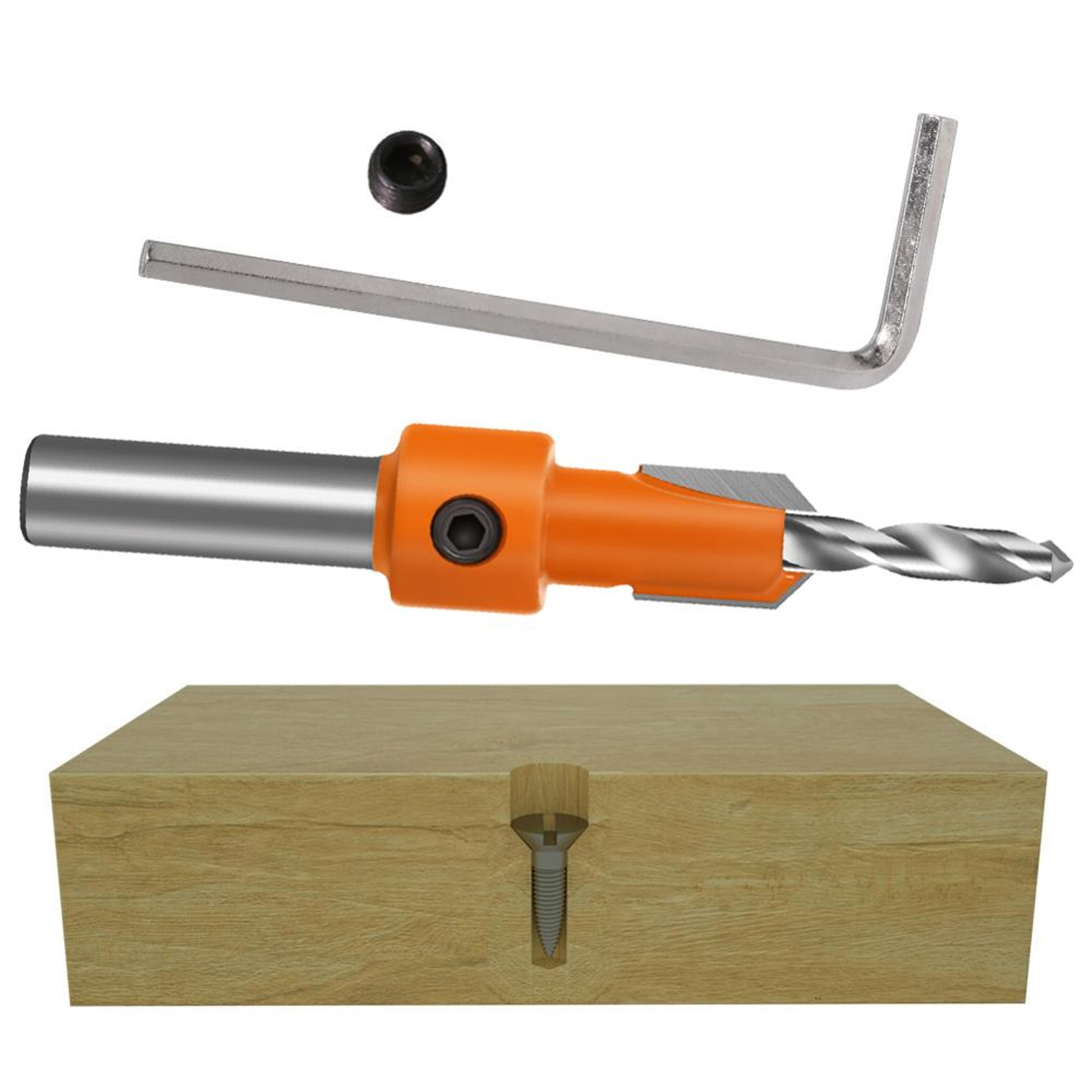 Woodworking Countersink Router Bit  Screw Extractor Tool For Precise Wood Milling 3