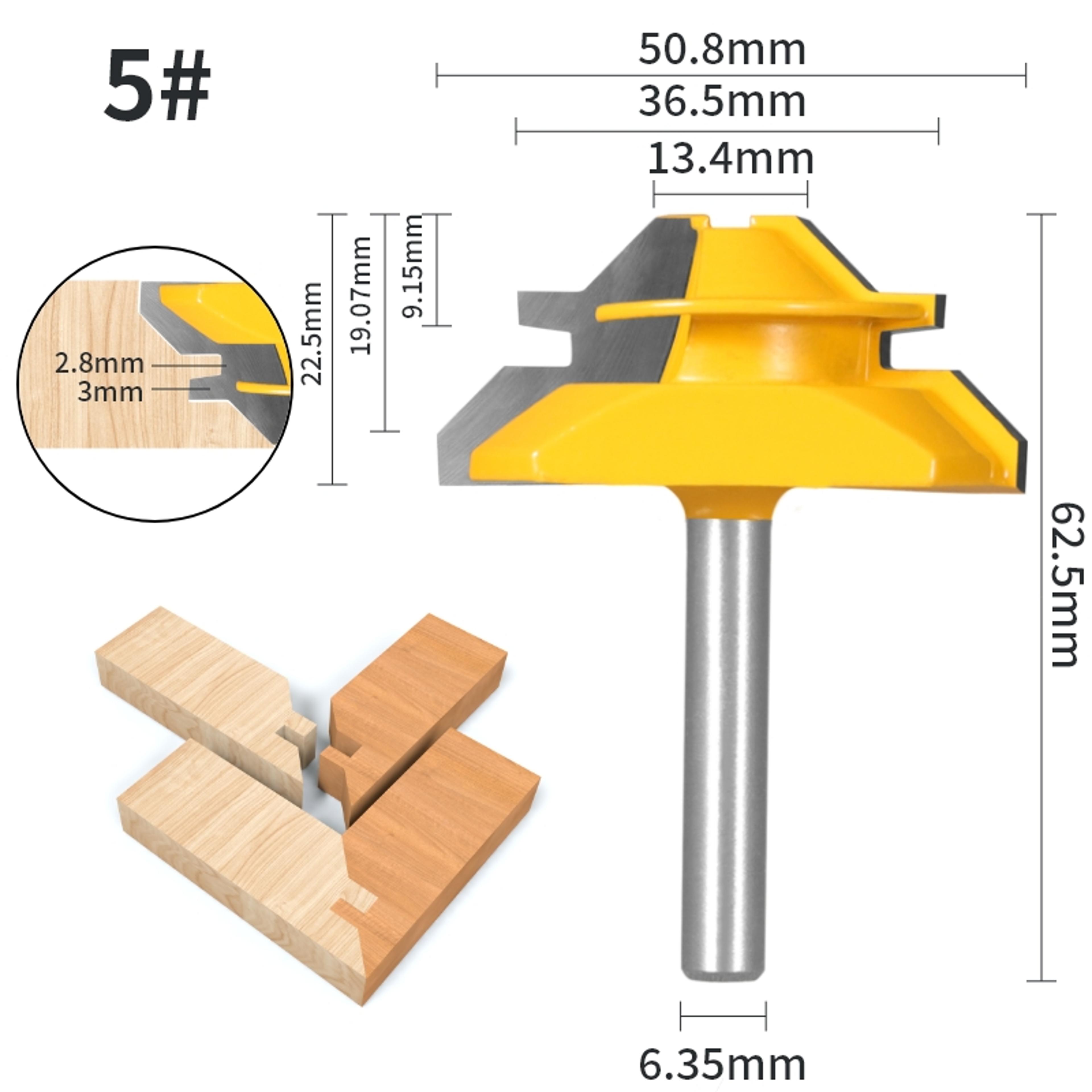 Lock Miter Router Bit Professional Woodworking Milling Cutter For Precision Cuts 8