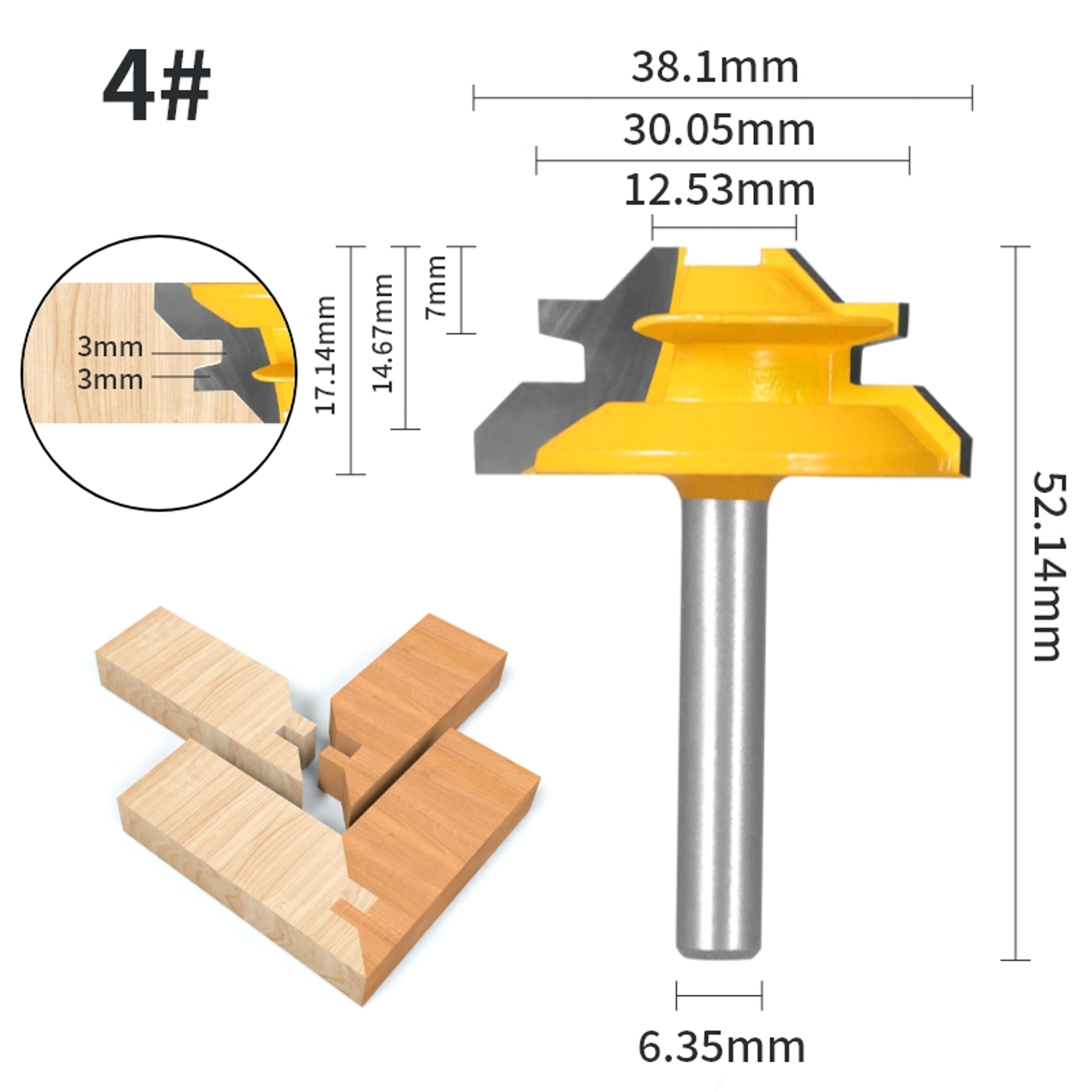Lock Miter Router Bit Professional Woodworking Milling Cutter For Precision Cuts 7