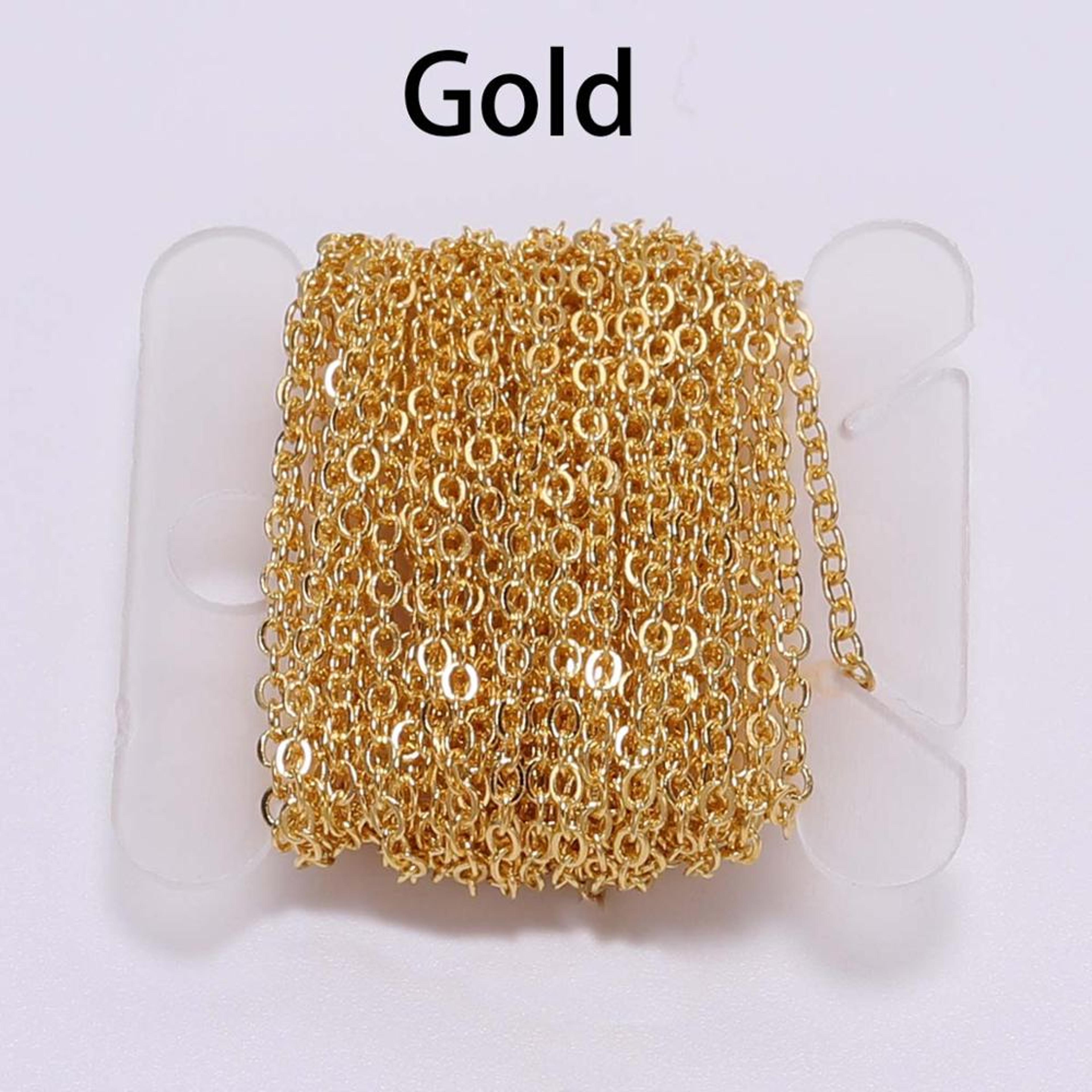 Gold Bronze Plated Necklace Chain For DIY Jewelry Making Perfect For Handmade Creations 7