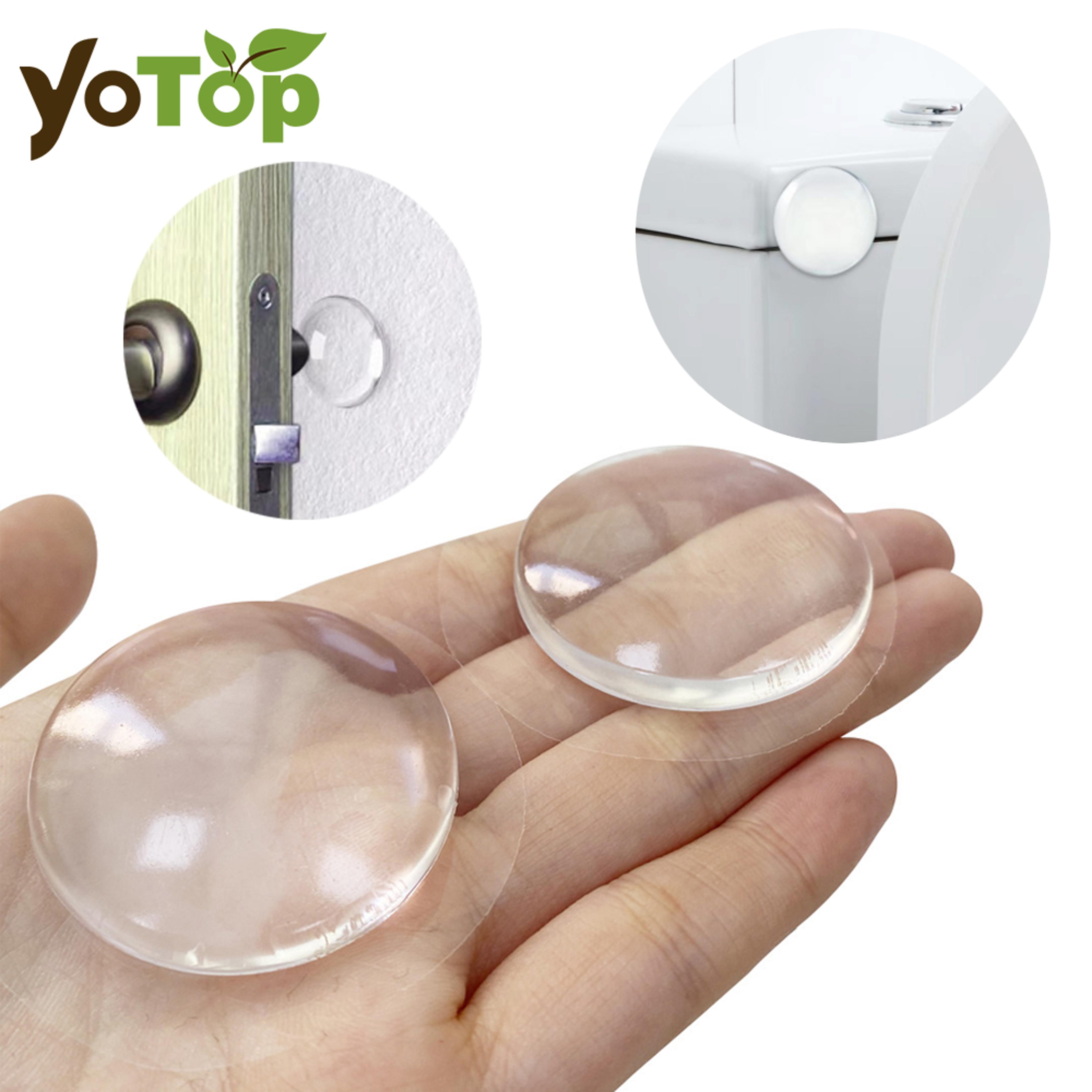 transparent soft silicone non-slip door stopper & wall protector