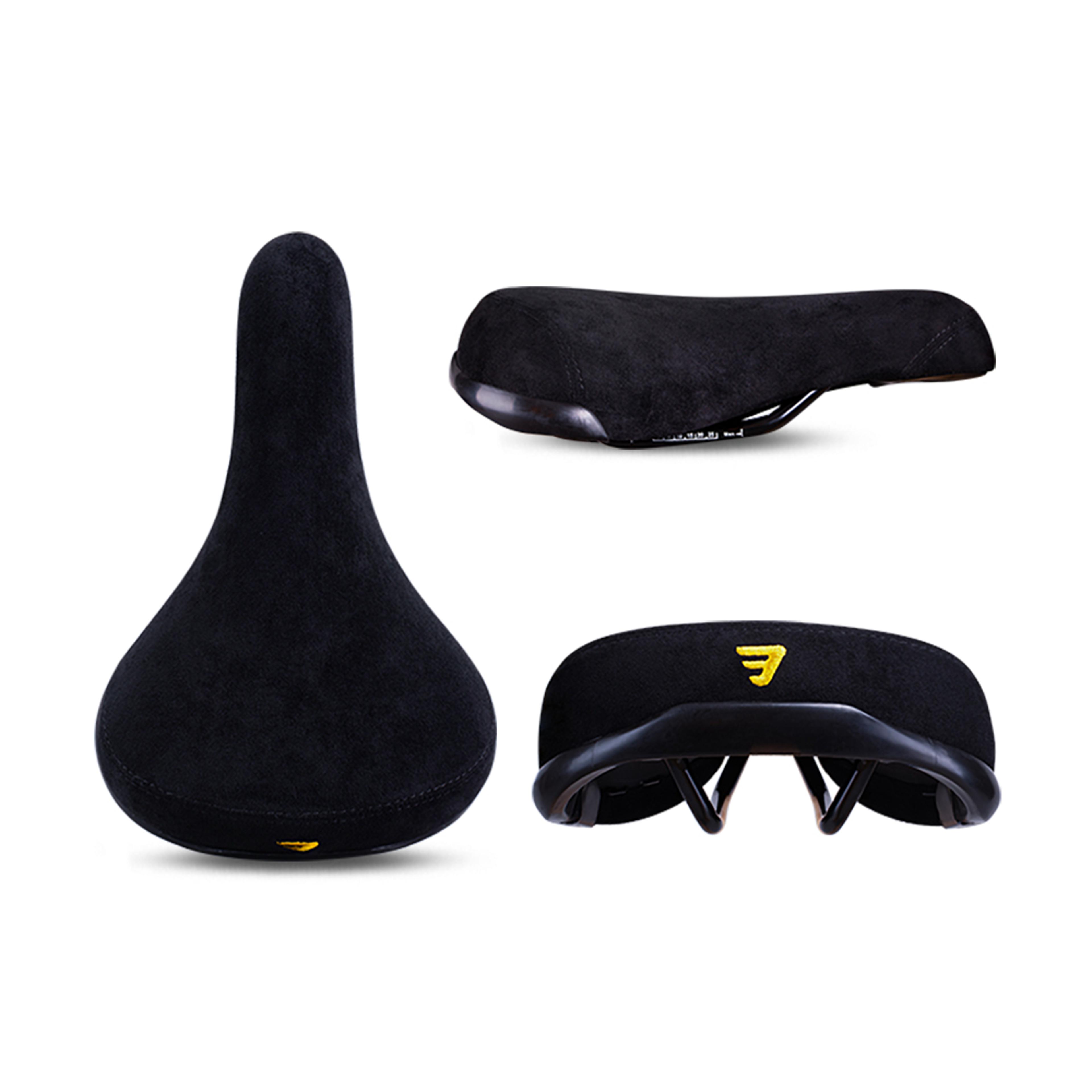 premium bicycle saddle with embroidered logo comfortable rail bike seat