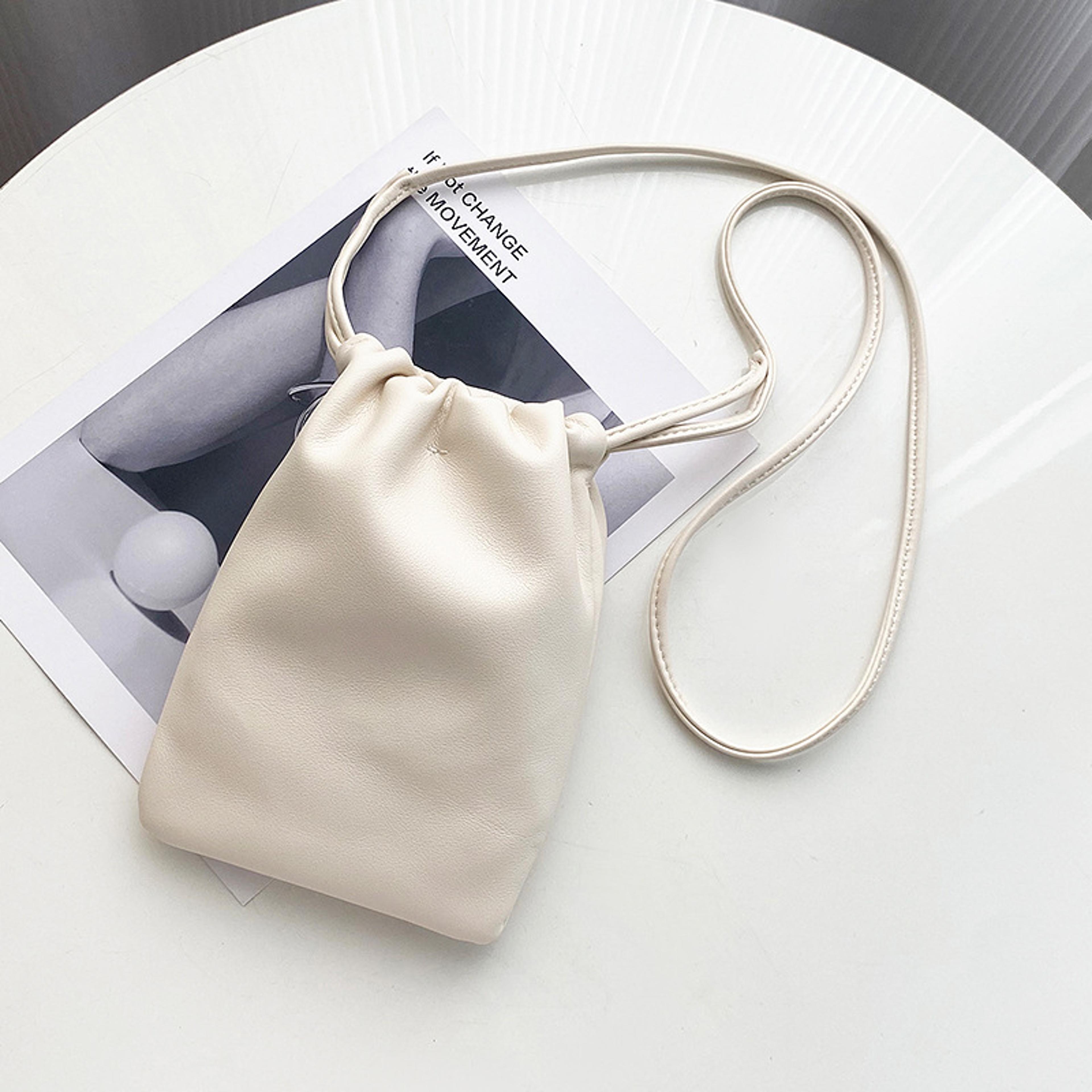 Candy Color Mini Bucket Bag Stylish Drawstring Crossbody Bag For Women 5