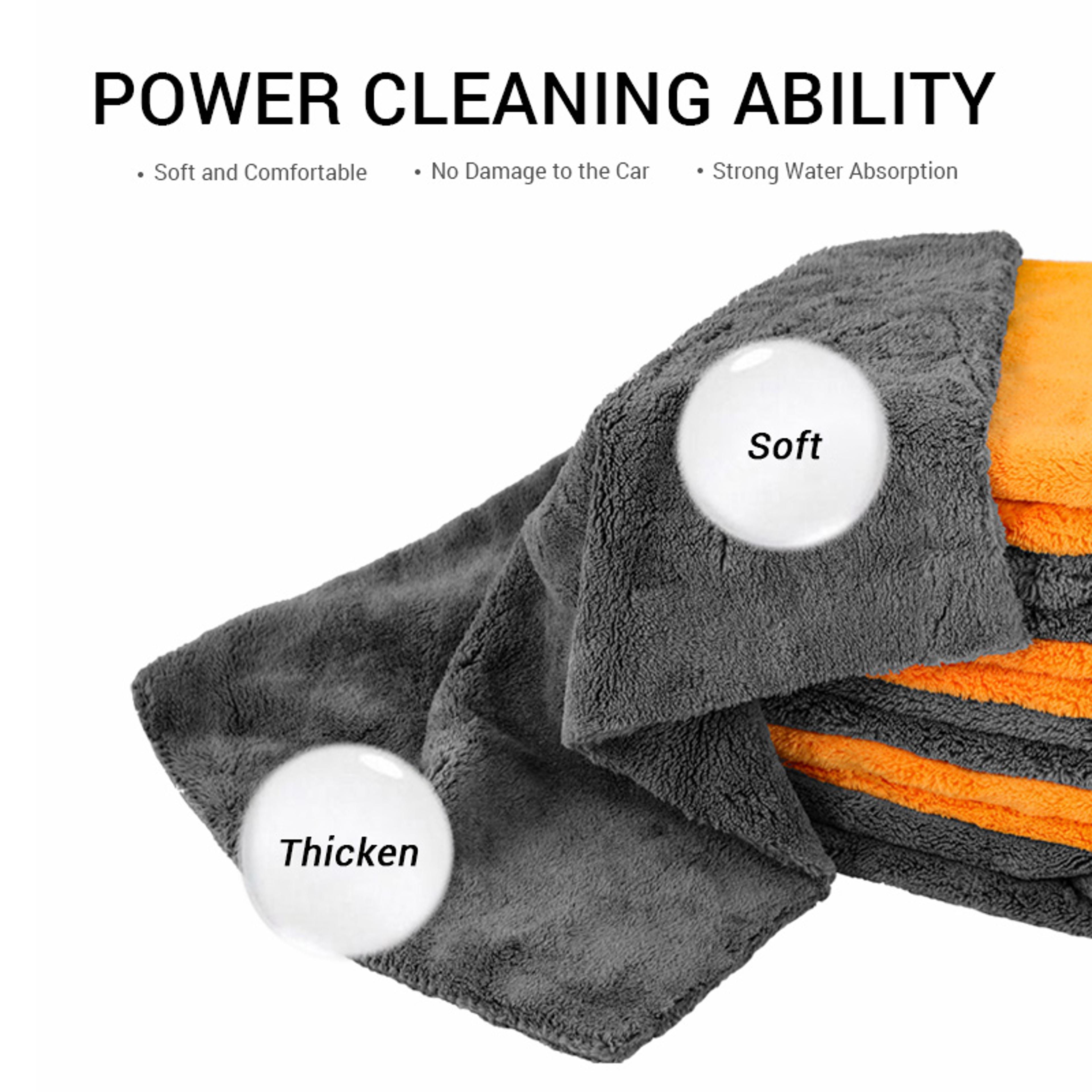 Premium Microfiber Towels For Car Detailing Thicken Drying Cloth For Auto Care Cleaning And Washing 2