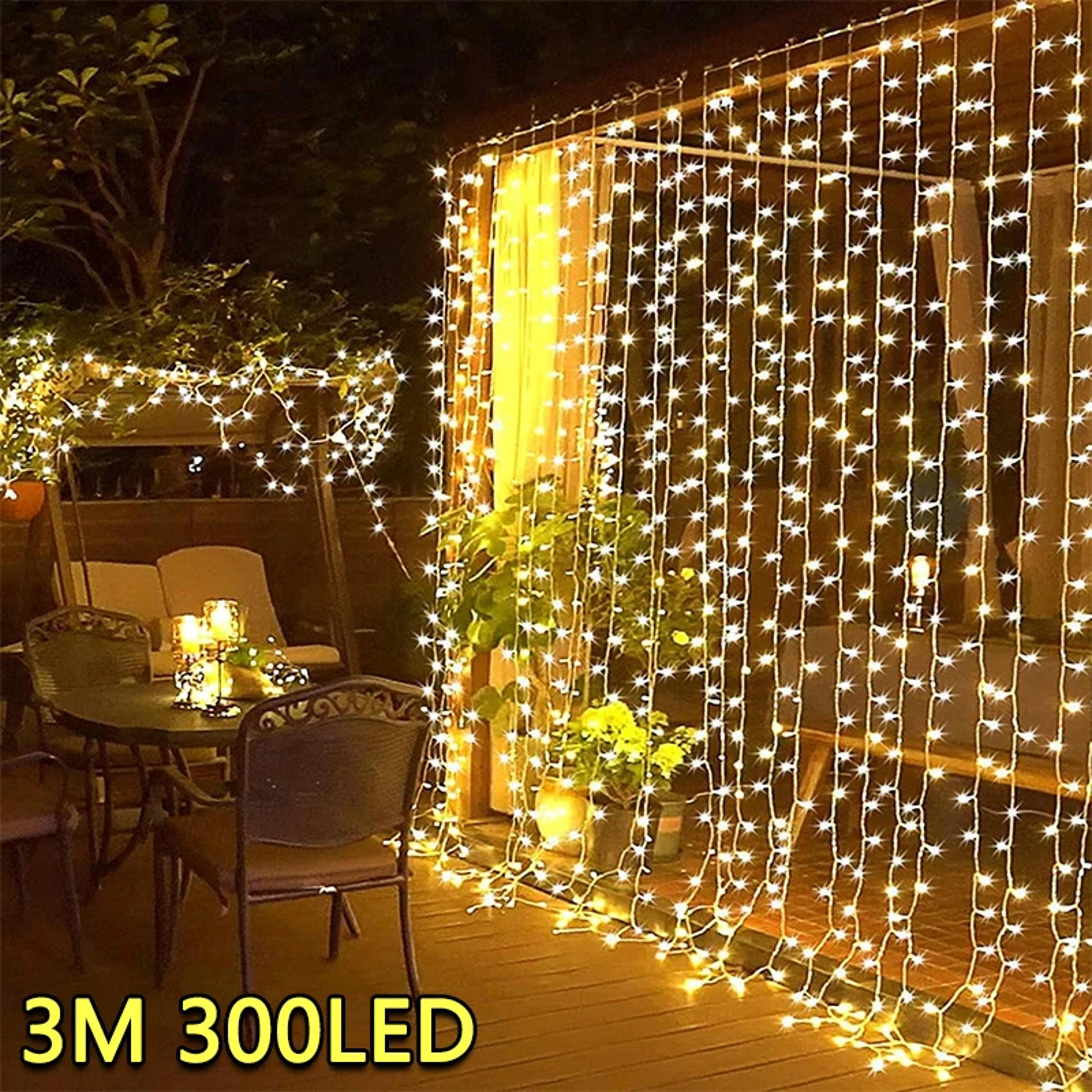 led curtain string lights usb fairy garland lamp lighting modes for home, garden, christmas, and parties