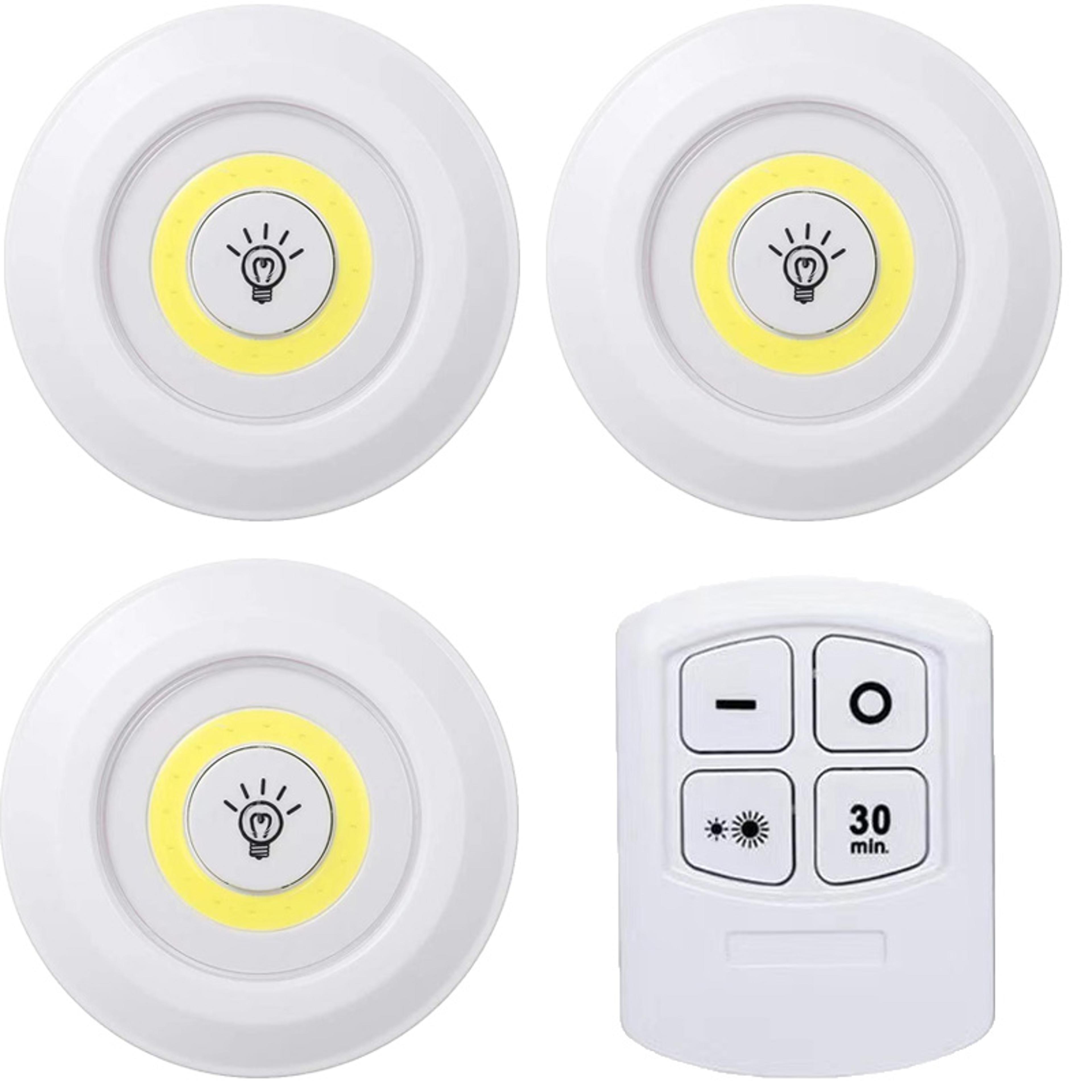 Dimmable LED Under Cabinet Light With Remote Control Battery Operated LED Closet Lights 8
