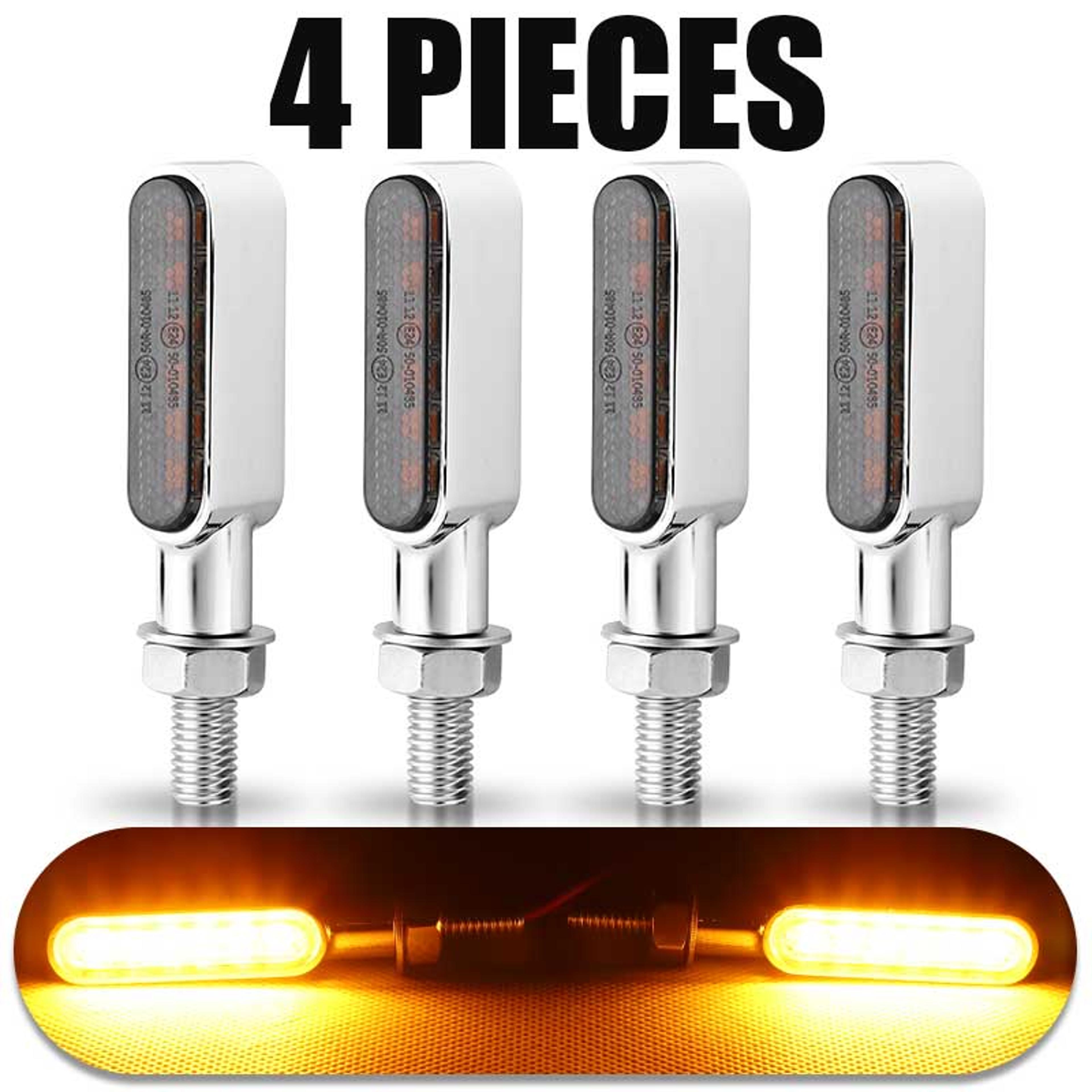 Mini LED Motorcycle Turn Signal Lights Blinker Indicators For Cafe Racer 8
