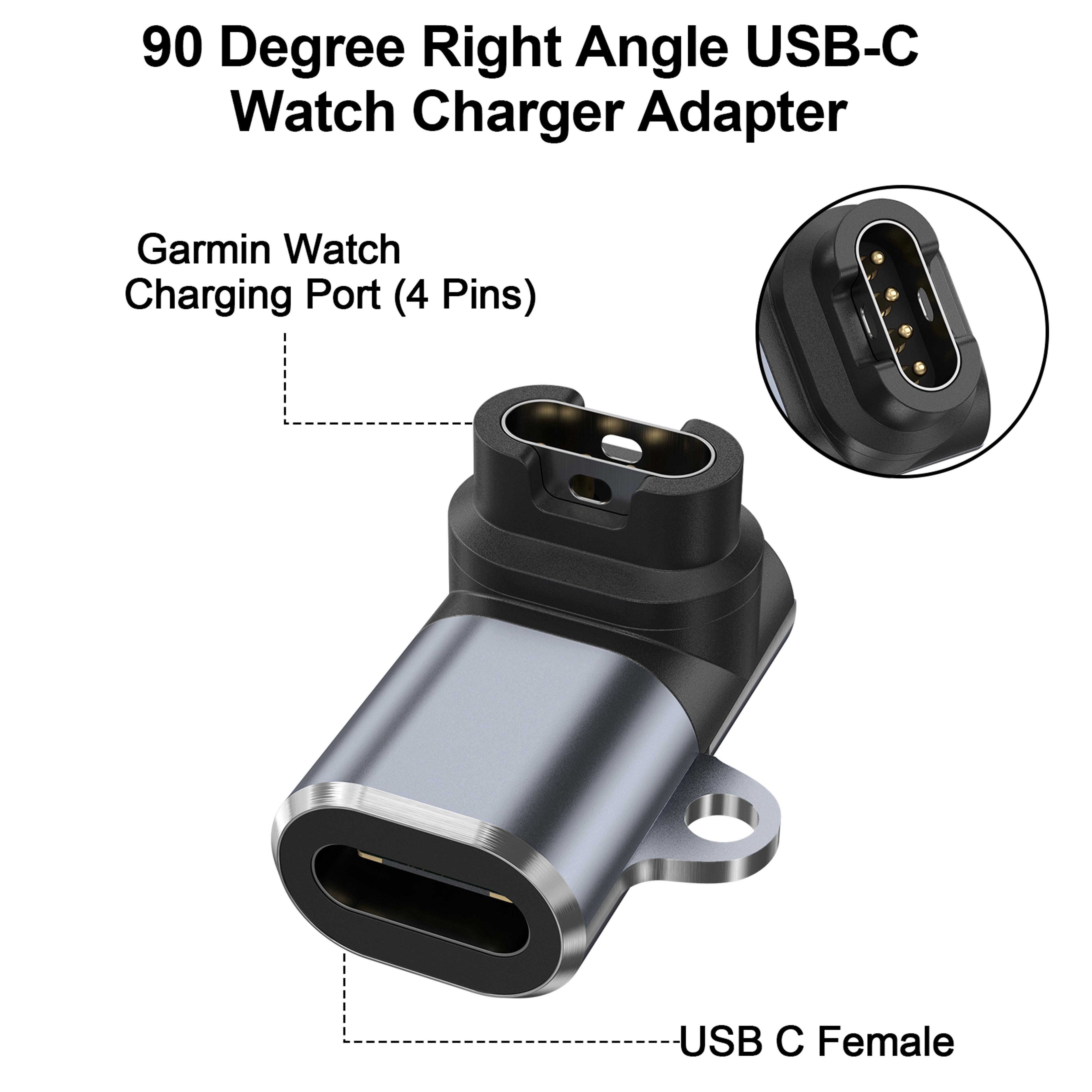 Type C Charger Adapter For Garmin Fenix Venu Forerunner And Instinct Models 2