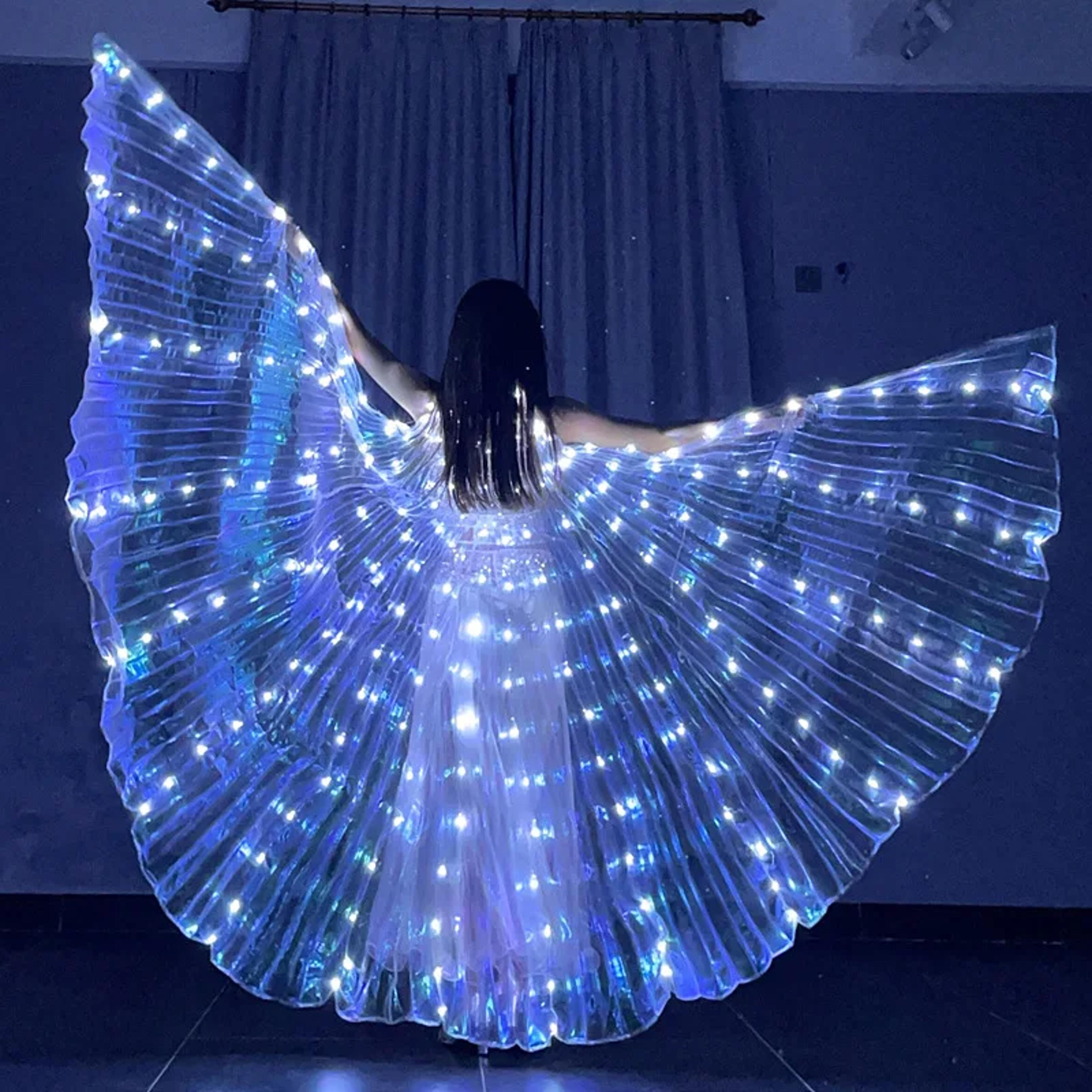 LED Belly Dance Wings With Shining LED Lights Halloween Costume Prop For Adults  Kids 4