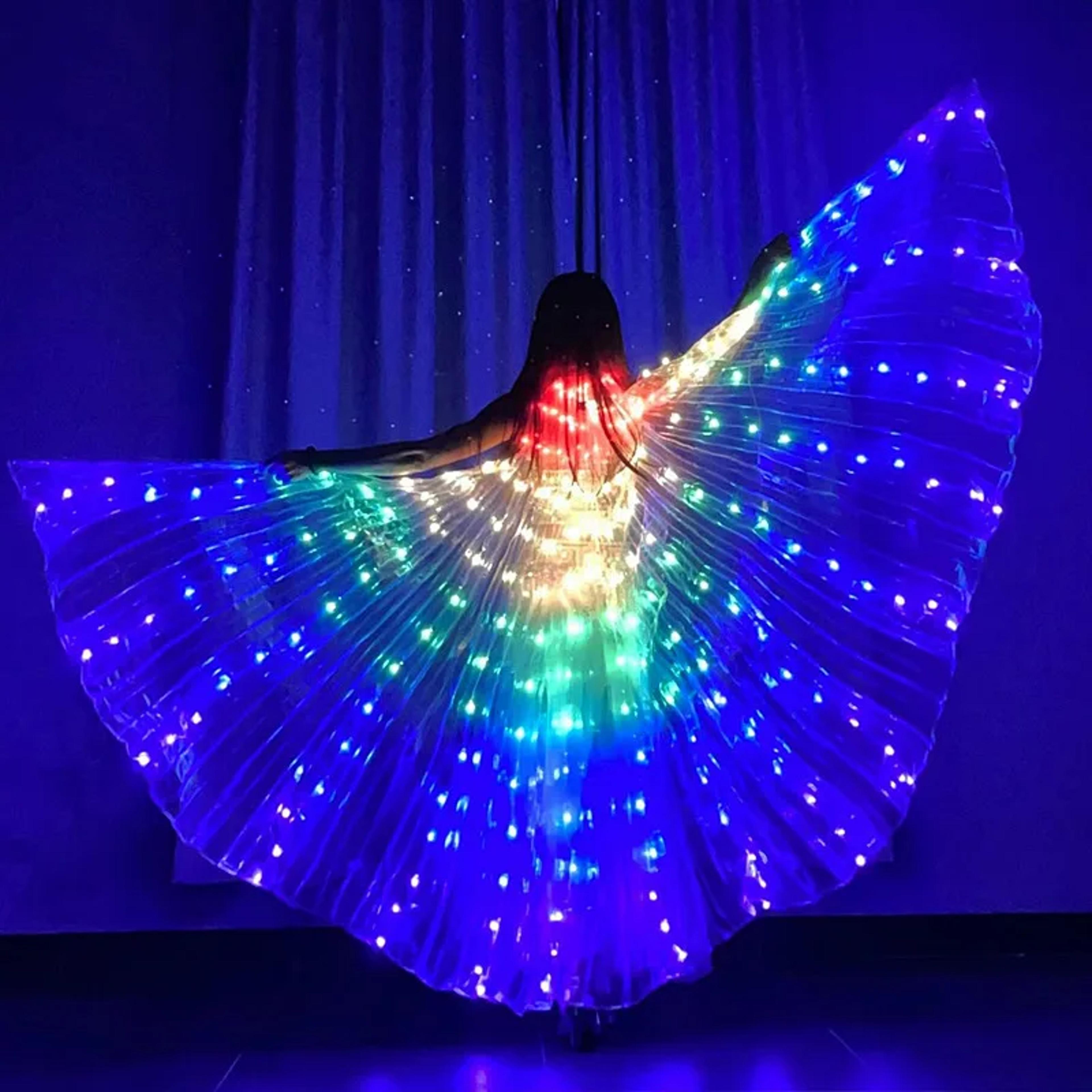 LED Belly Dance Wings With Shining LED Lights Halloween Costume Prop For Adults  Kids 7
