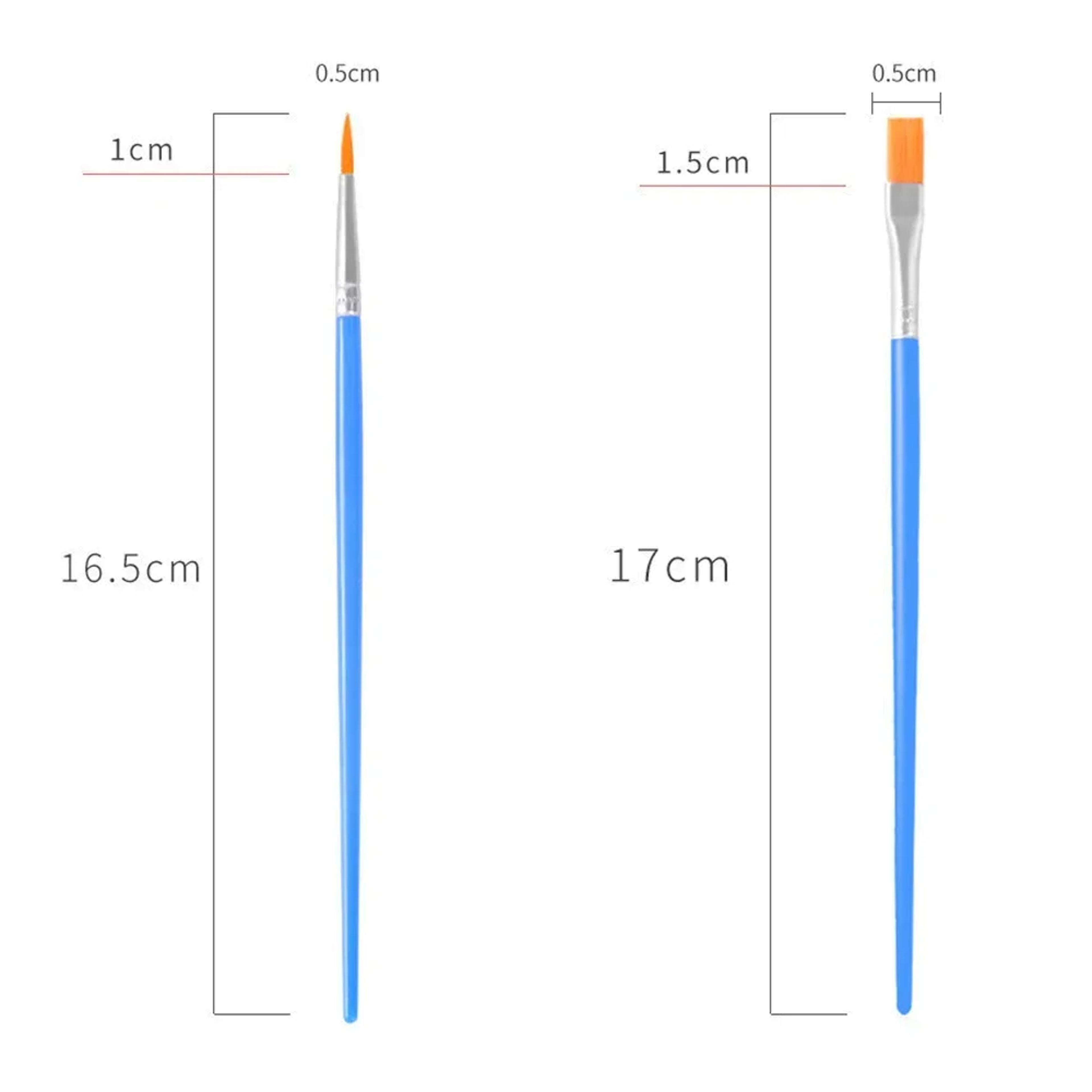 Kids Acrylic Paint Brushes Set Flat Round  Pointed Brush For Crafting Watercolor And Oil Painting 3