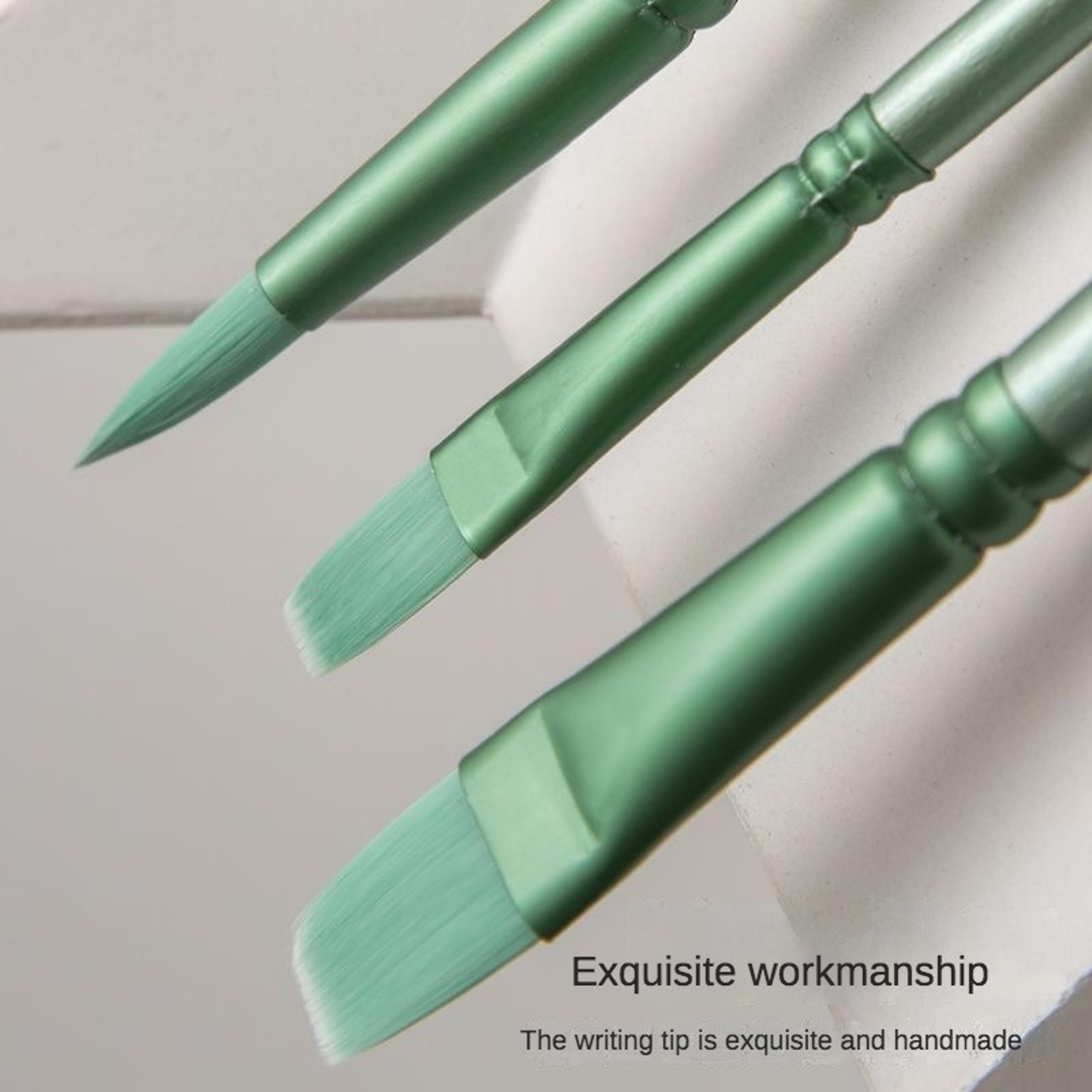 Watercolor Brush Set For Beginners Round  Flat Head Soft Hair Nylon Brushes For Painting Ideal For  2