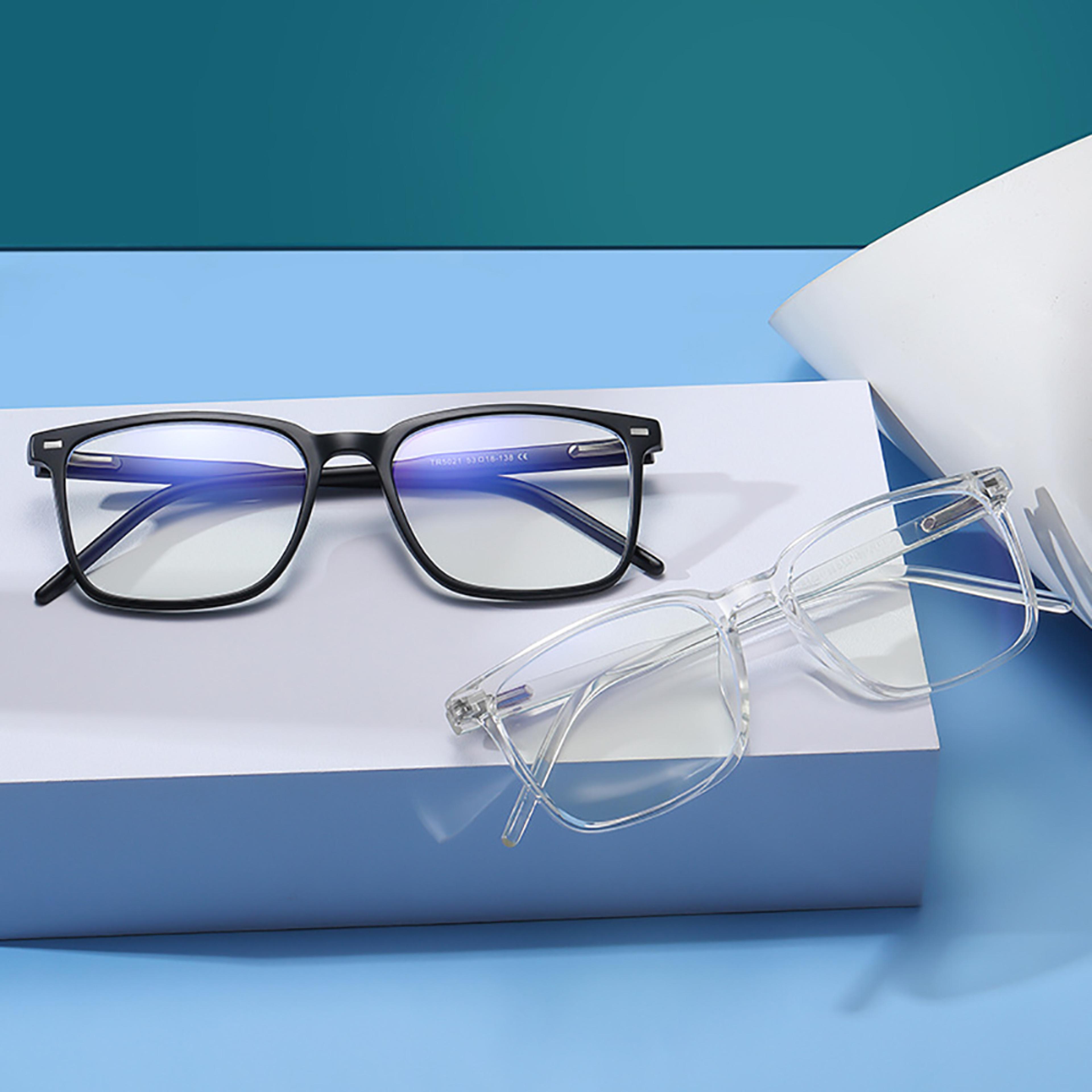 Classic Square Blue Light Blocking Glasses For Men AntiRay Eyeglasses For Screen  Gaming Use 2