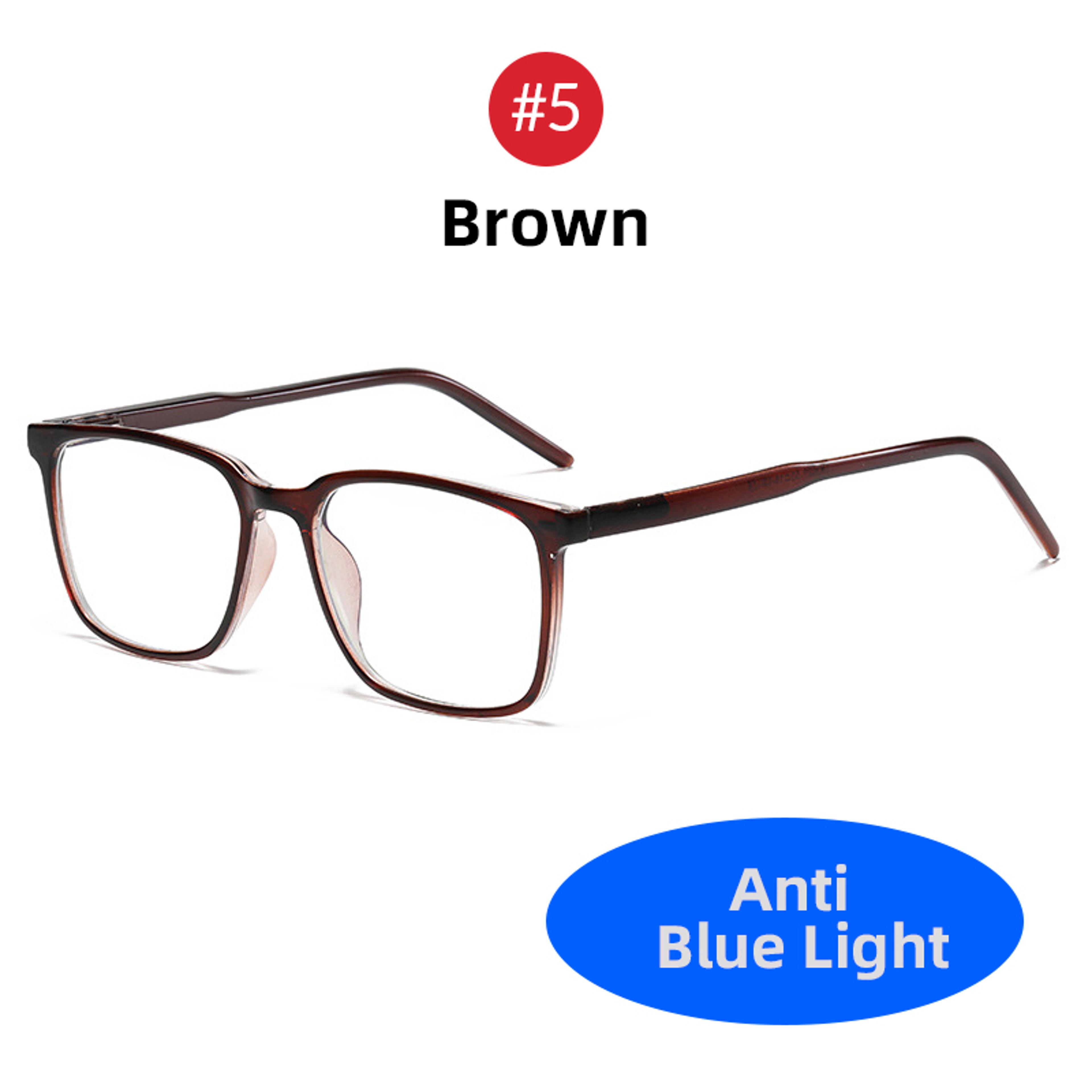 Classic Square Blue Light Blocking Glasses For Men AntiRay Eyeglasses For Screen  Gaming Use 8