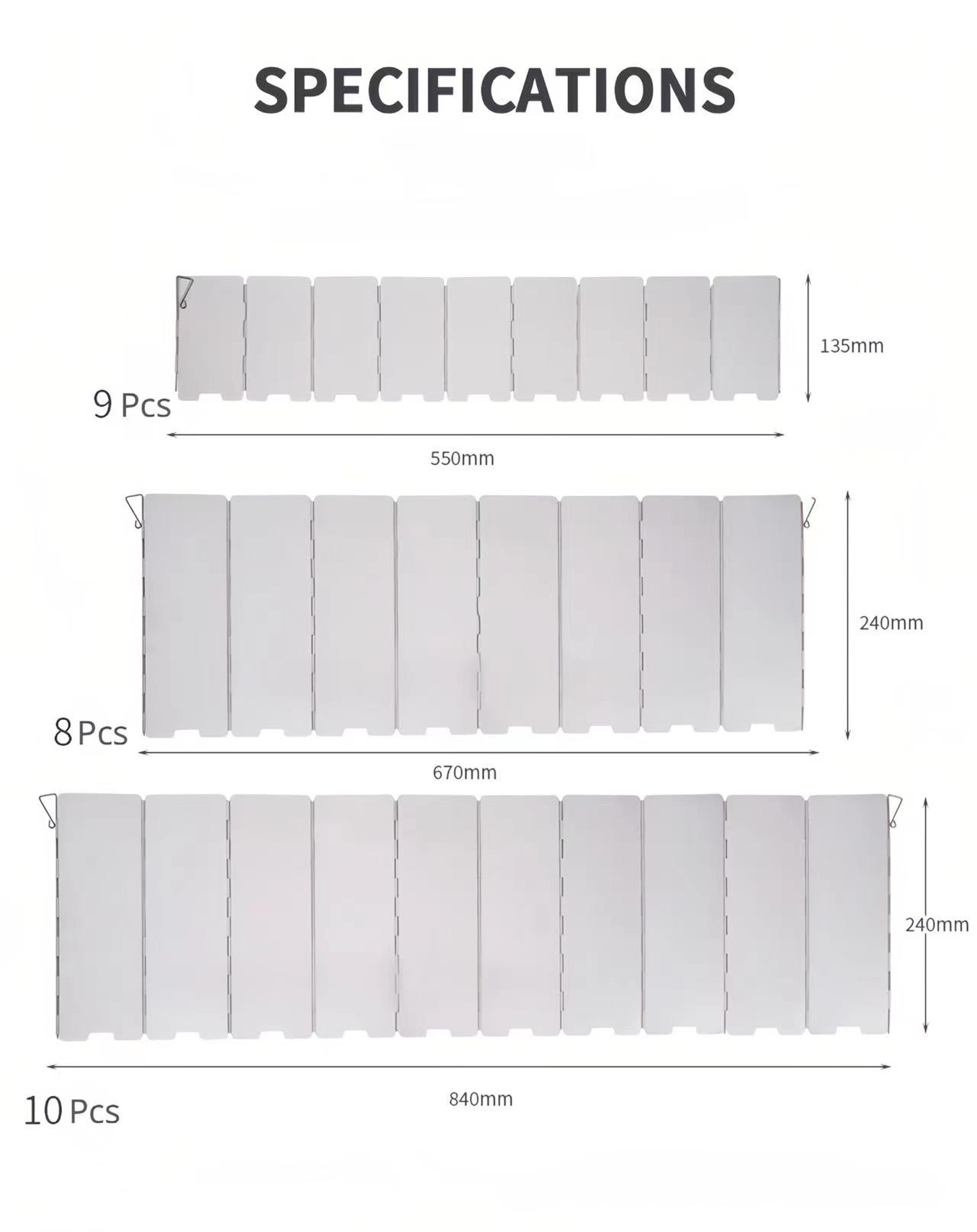 Aluminum Alloy Wind Shield For Gas Stove Windproof Screen For Outdoor Camping  Picnic Cooking 3