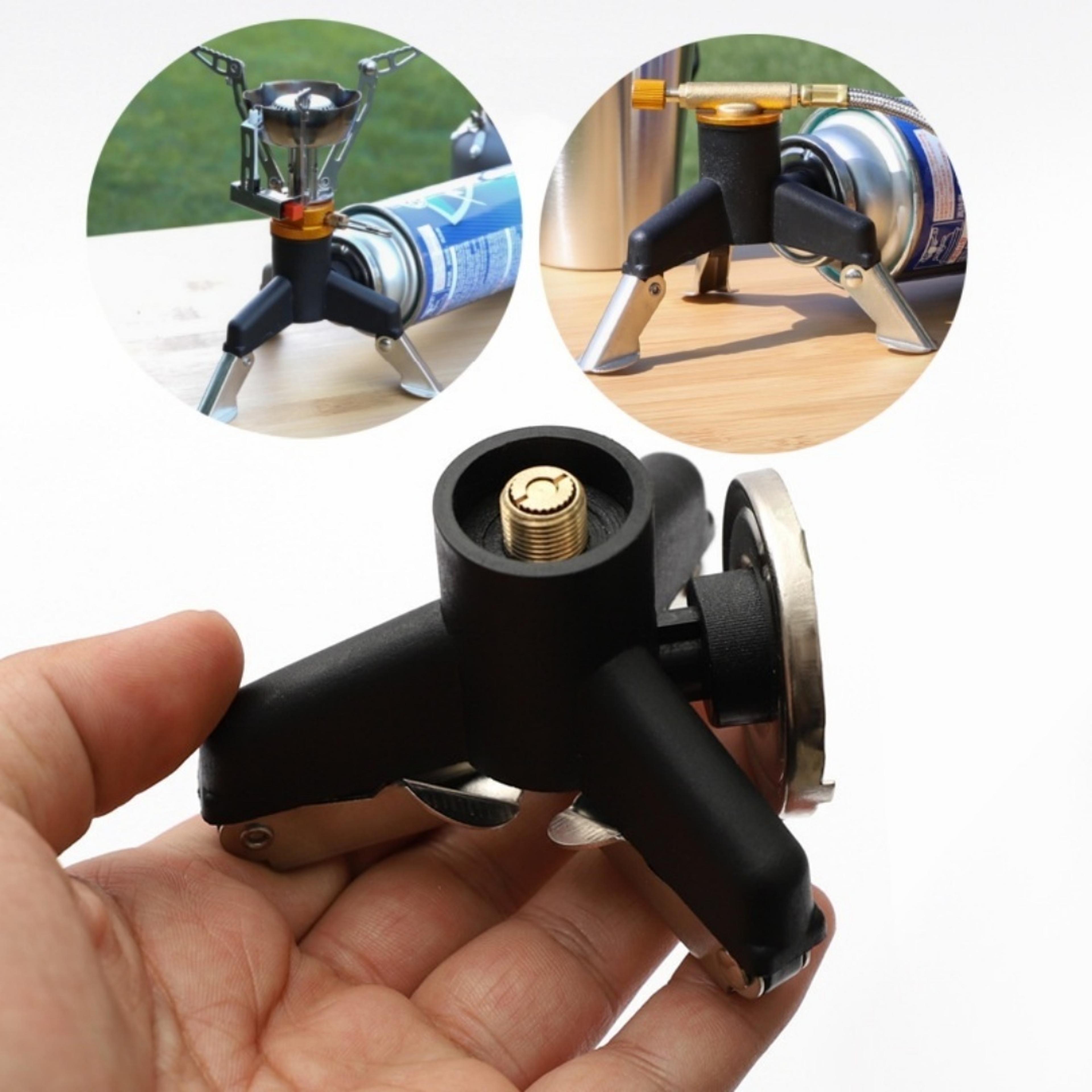 portable gas stove adapter tripod stand stainless steel hiking & camping gear