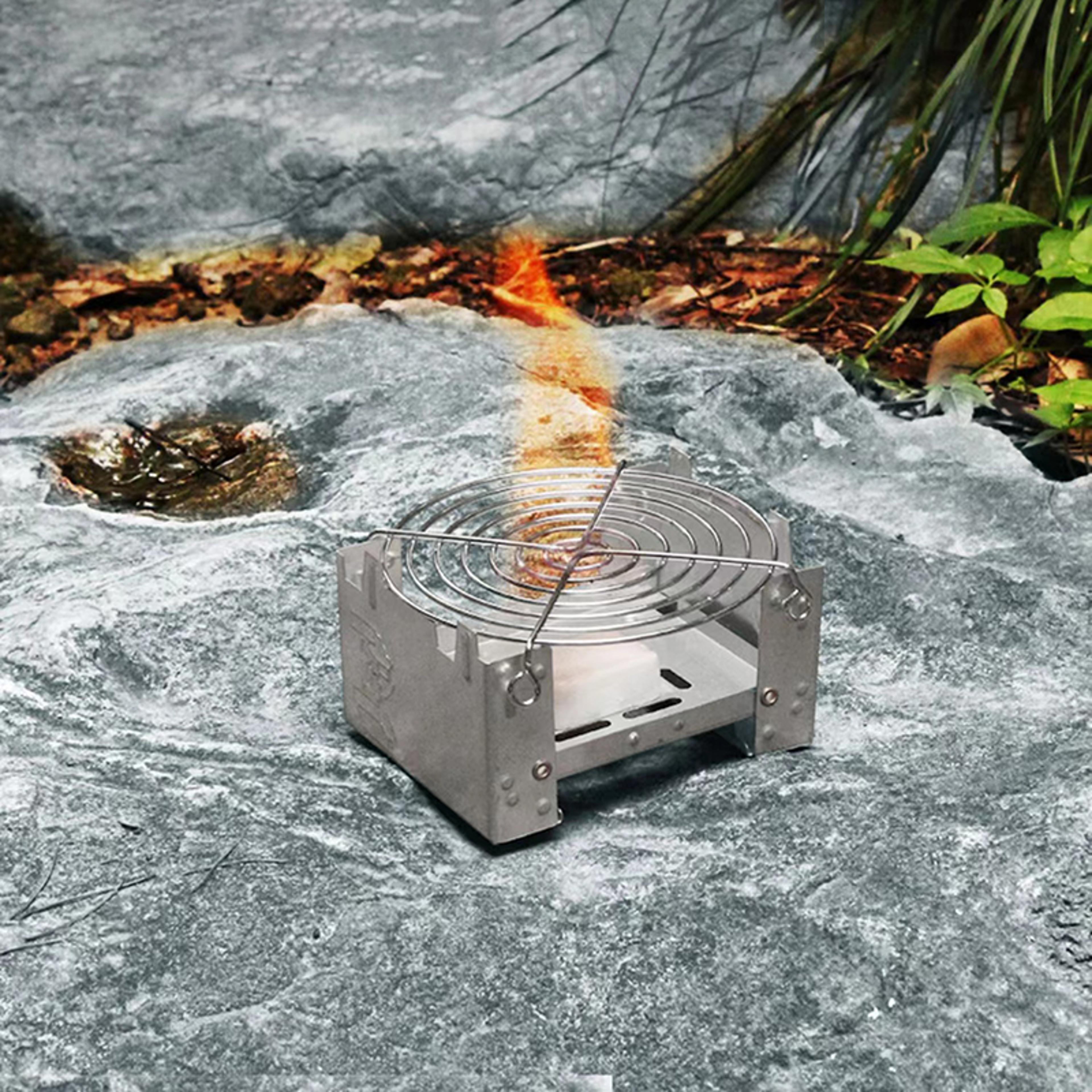 Portable Camping Alcohol Stove Burner Solid Alcohol Fuel Folding Mini Cooking Stove 1