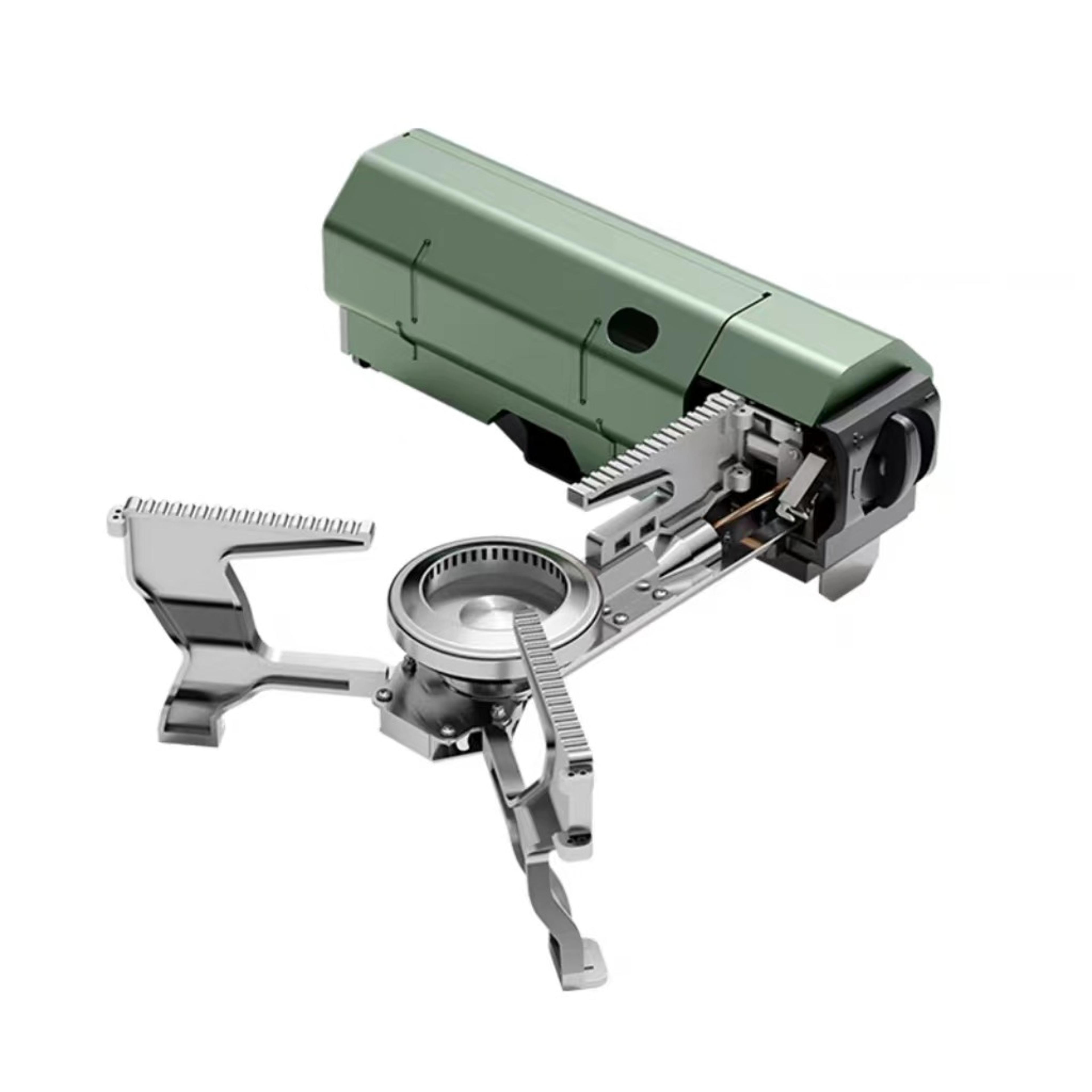 portable camping gas stove compact folding cassette gas burner for outdoor cooking, picnic, and travel
