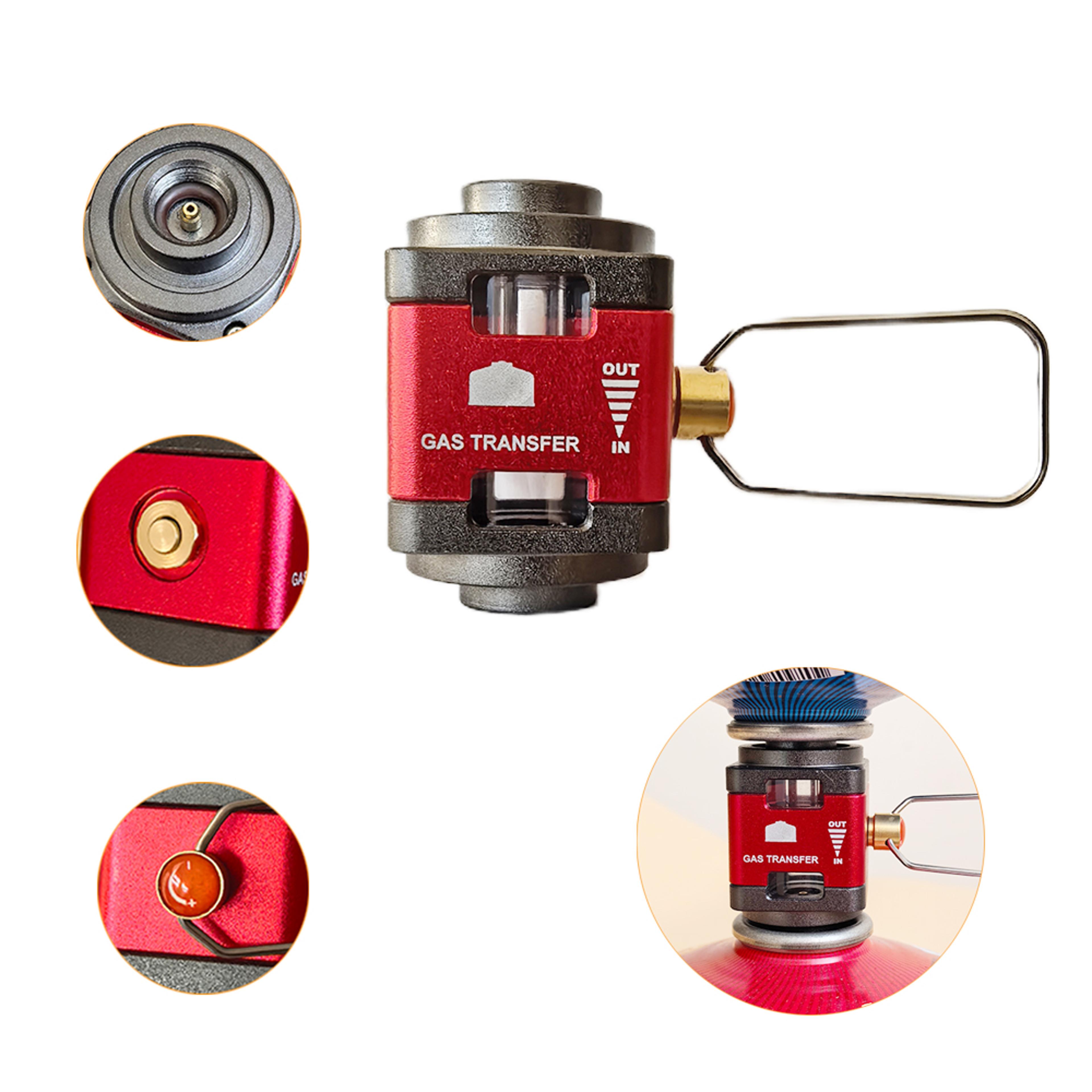 outdoor gas tank refill adapter for isobutane & butane compact, portable converter for easy refills on camping trips.