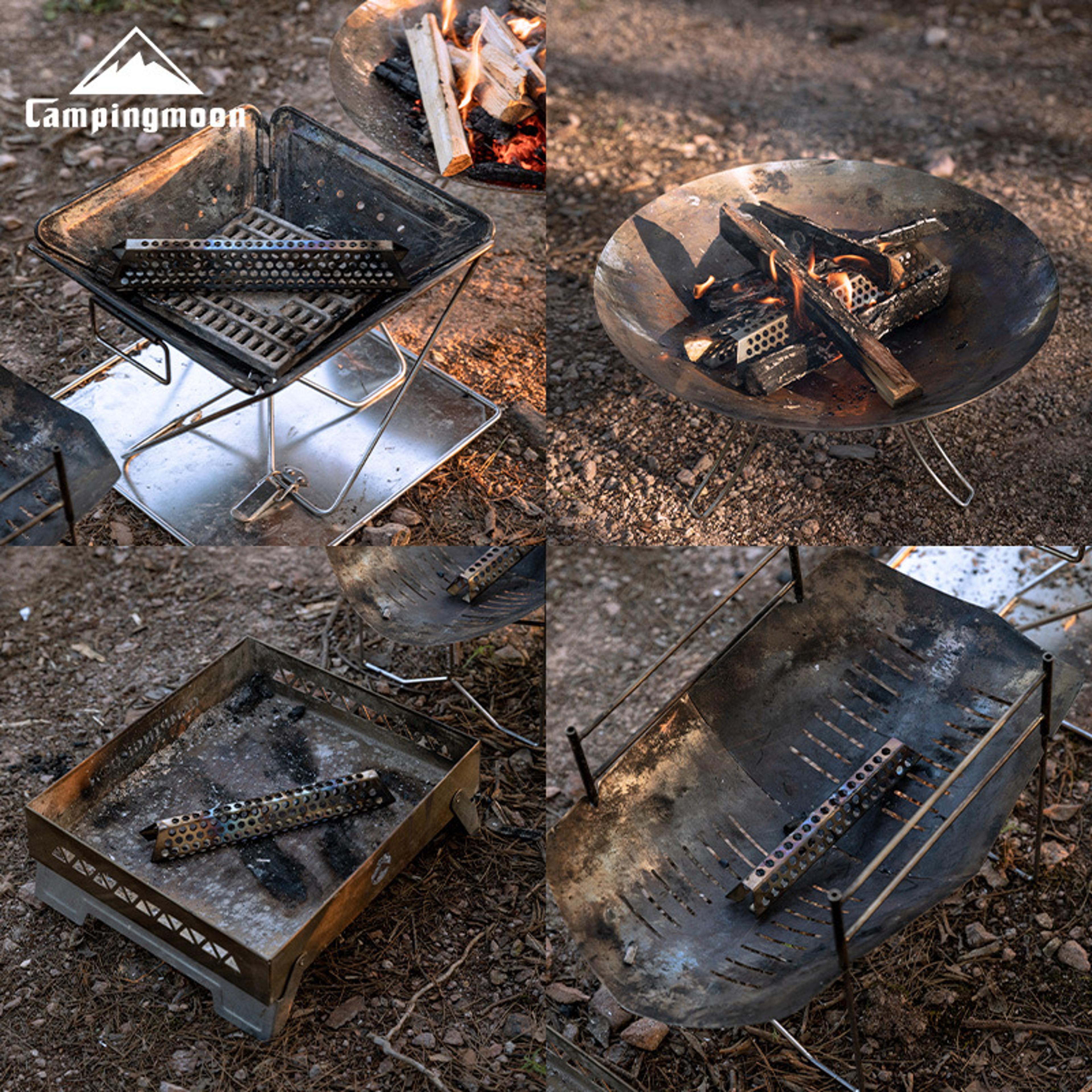 Small Stainless Steel Camping Burner Fully Smokeless Honeycomb Design For Outdoor Use 1
