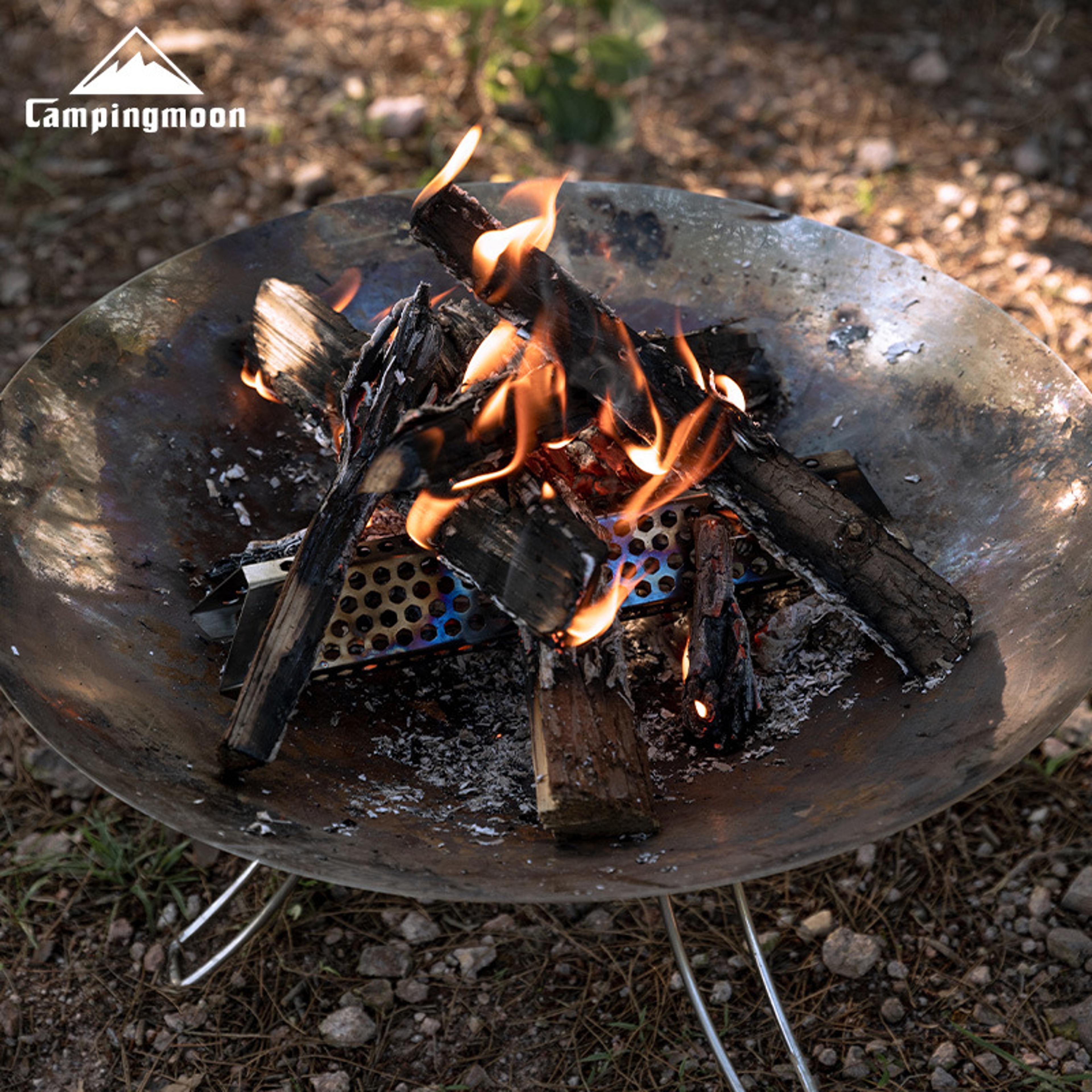 Small Stainless Steel Camping Burner Fully Smokeless Honeycomb Design For Outdoor Use 2