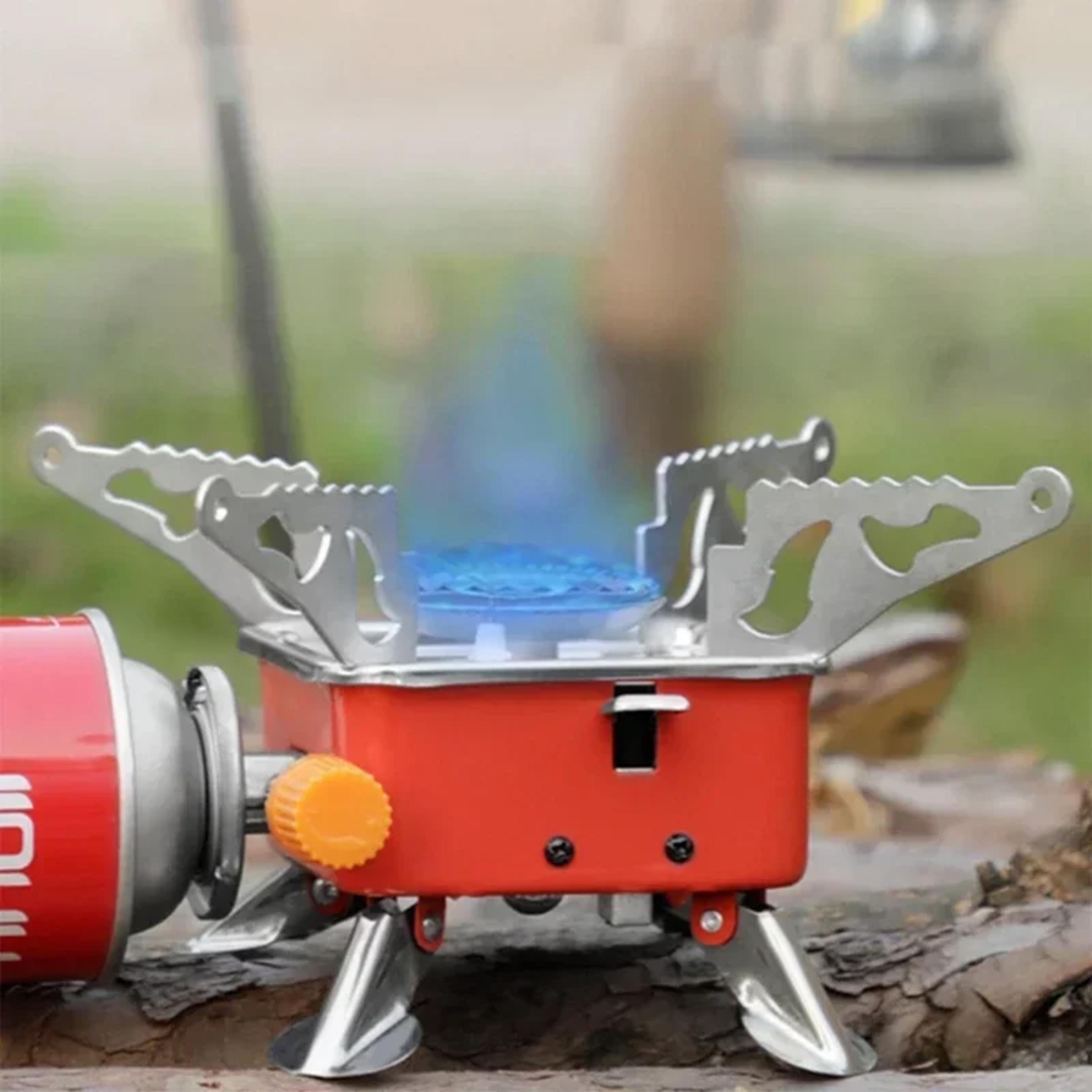 Portable Camping Burner Stove Foldable  Windproof Gas Tank Stove For Hiking Backpacking And BBQ Gri 3