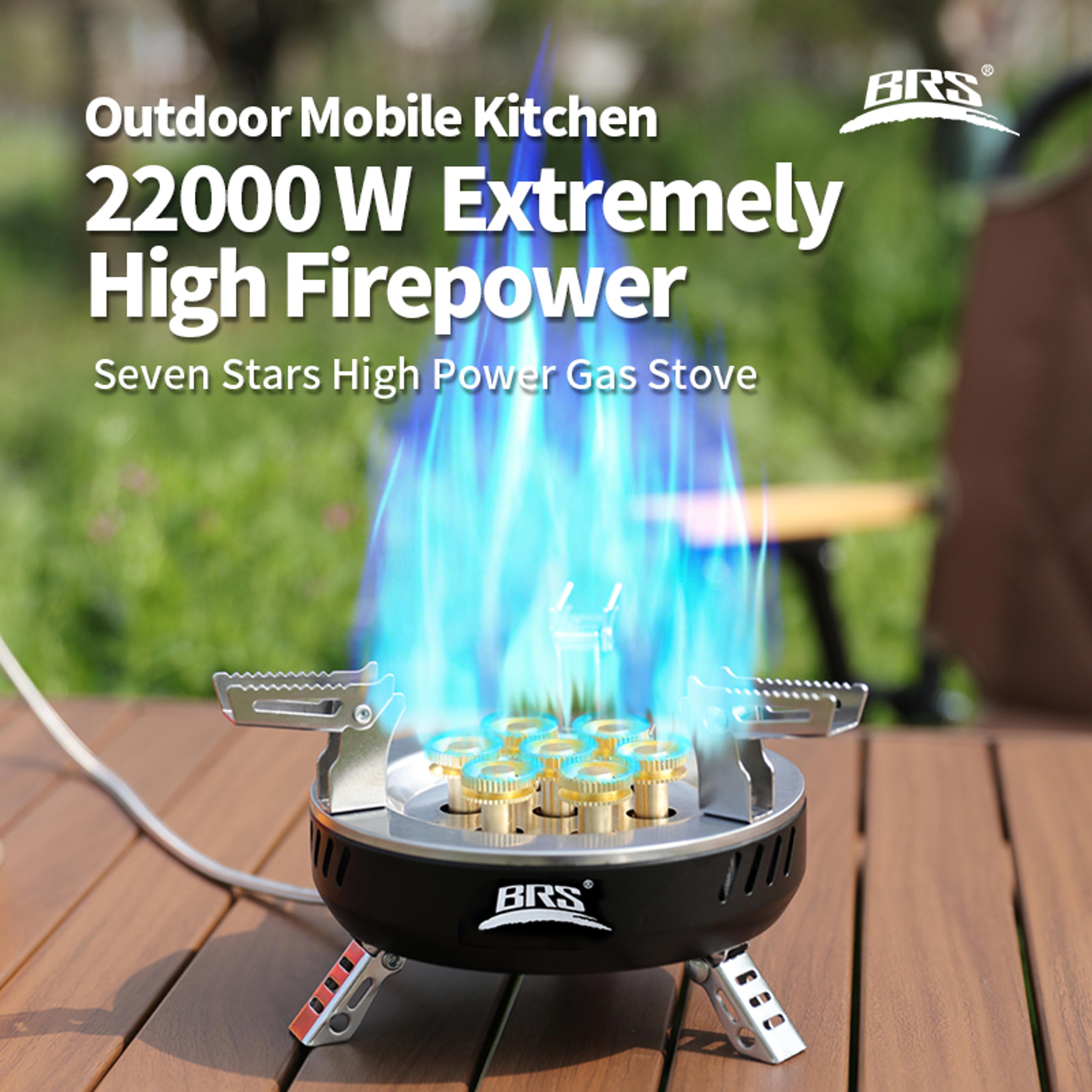 portable high-power camping gas stove outdoor burner with electronic ignition for picnic & travel