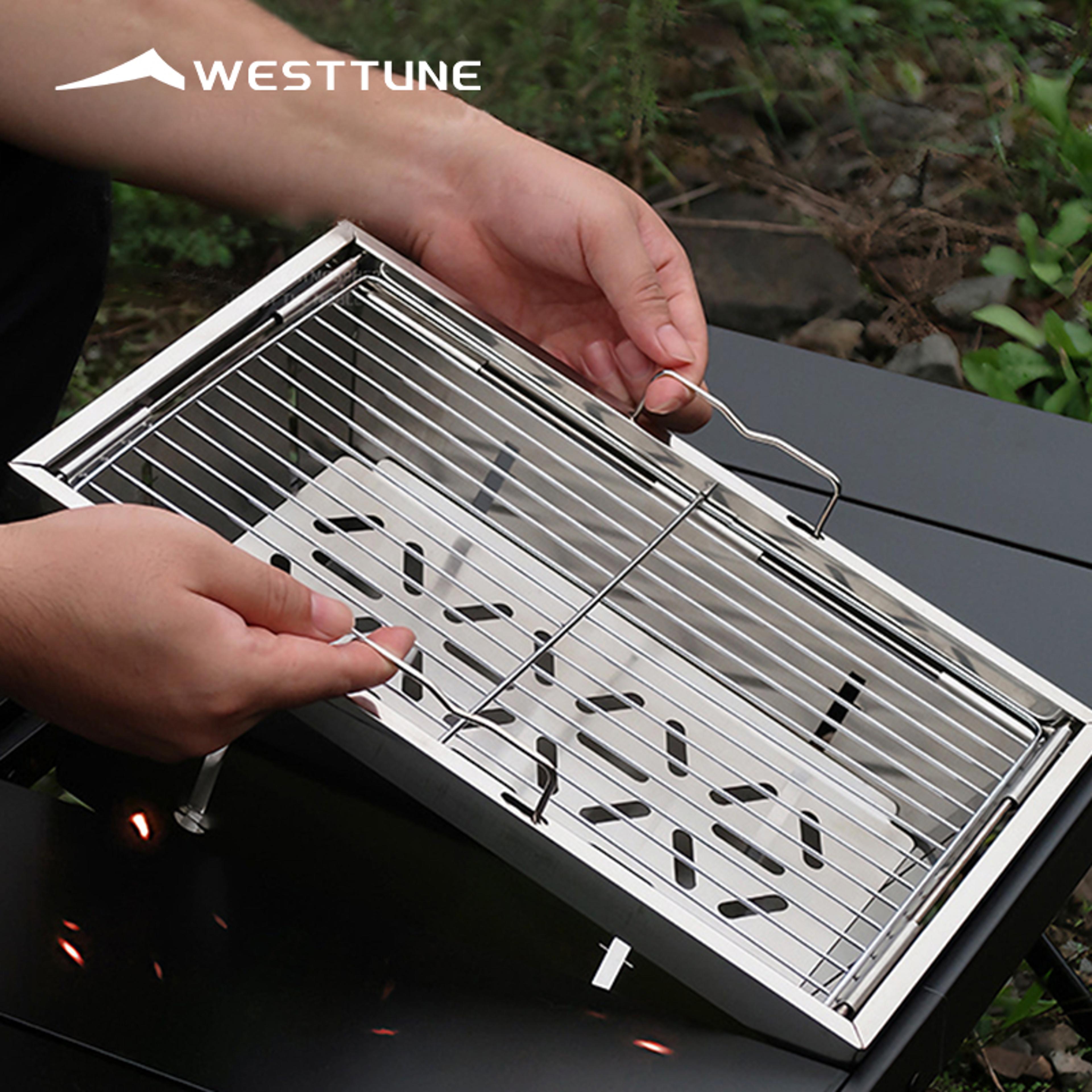 portable charcoal grill folding bbq stove for camping picnic outdoor cooking