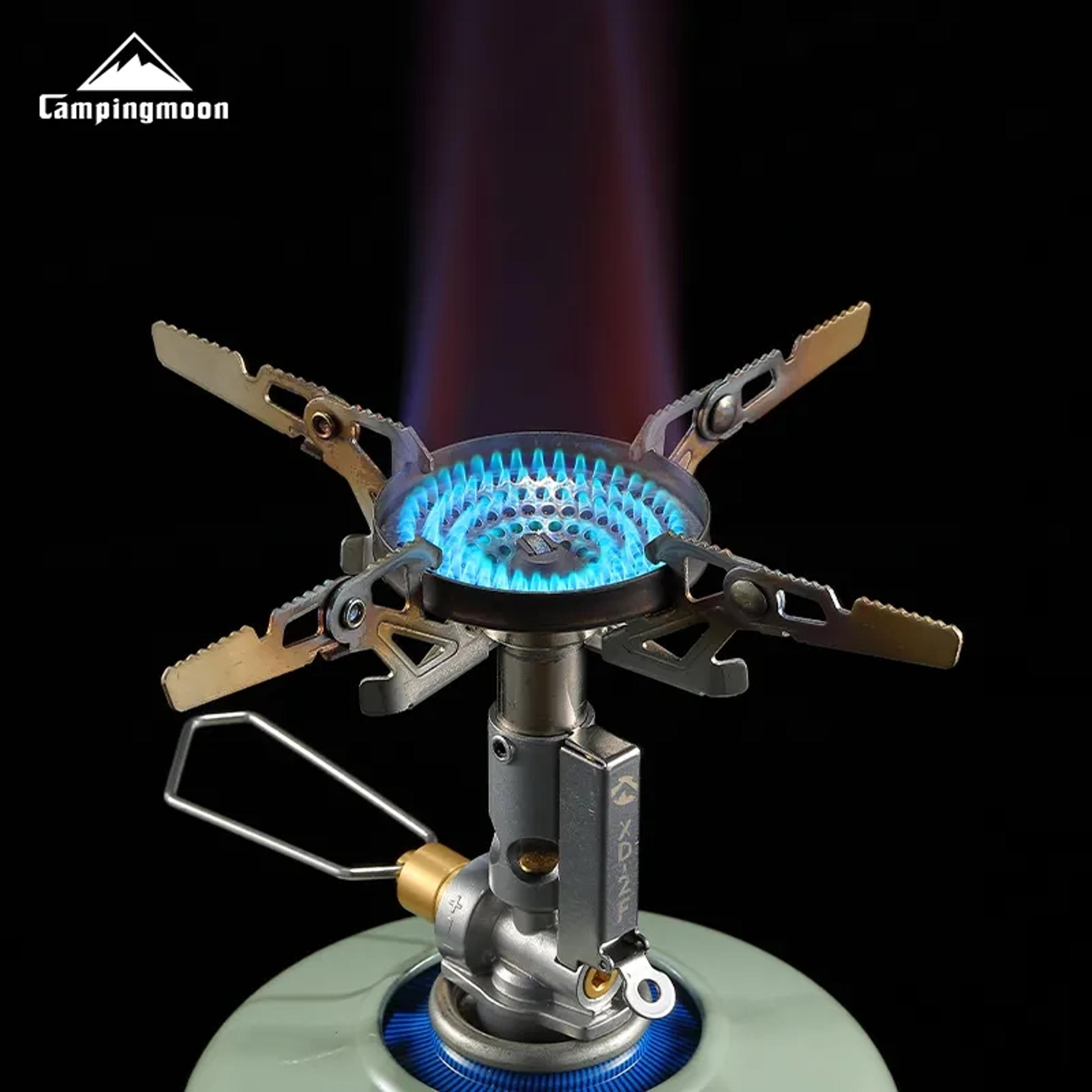 outdoor portable voltage stabilized gas stove, high-power windproof hiking cooker