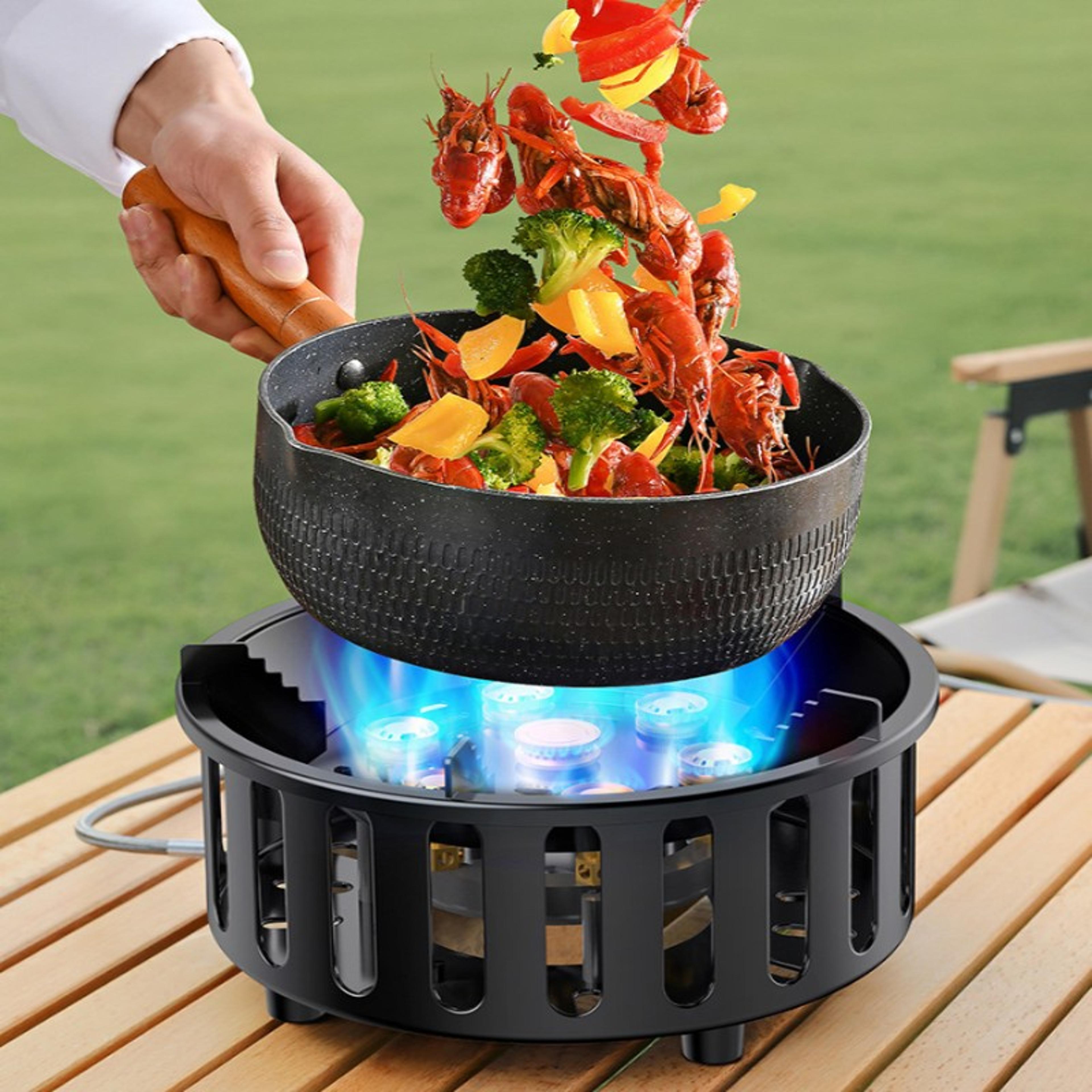 Portable Gas Stove With Windproof Electronic Ignition HighPower Camping Burner For Outdoor Adventur 0