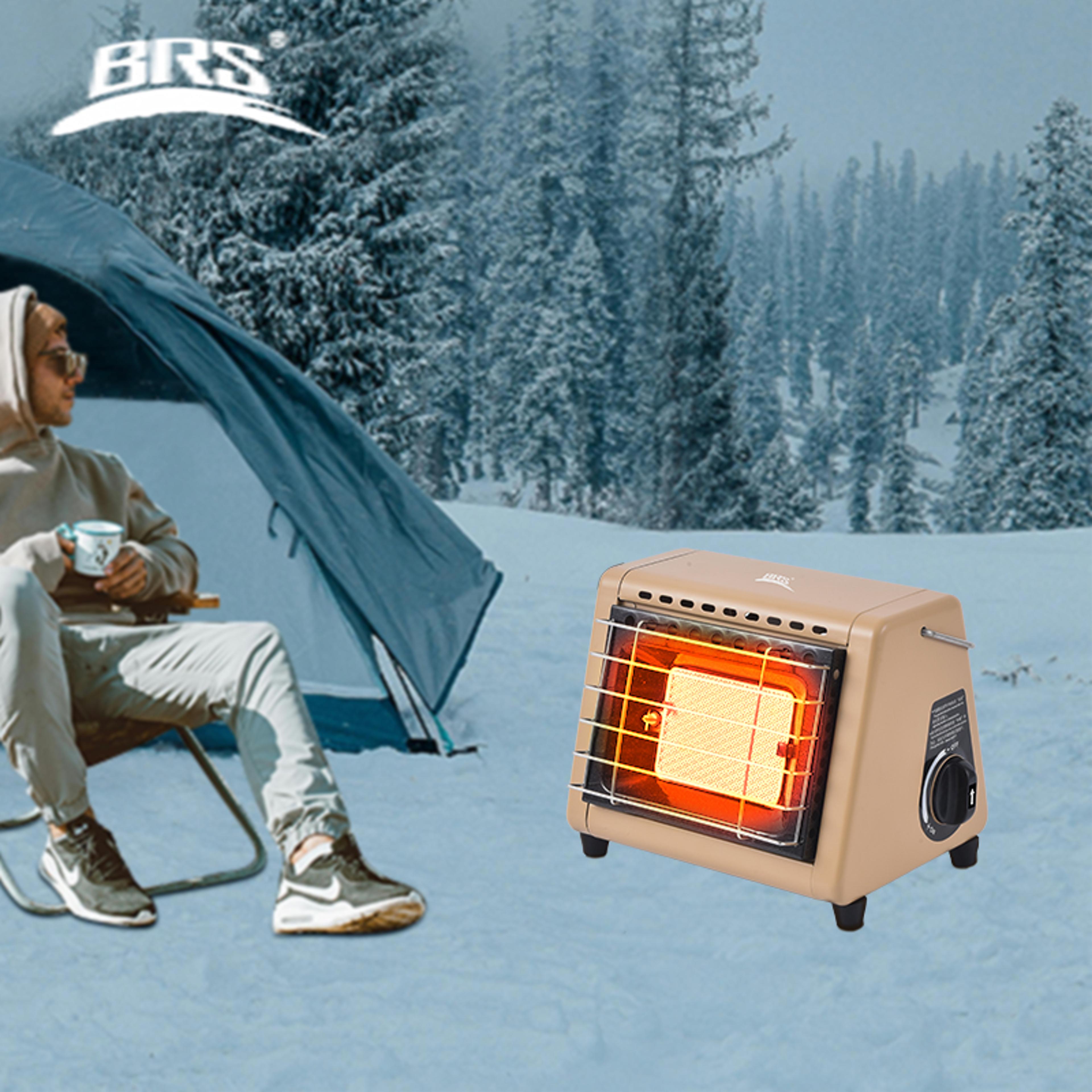 portable butane tent heater with adjustable infrared heat for camping