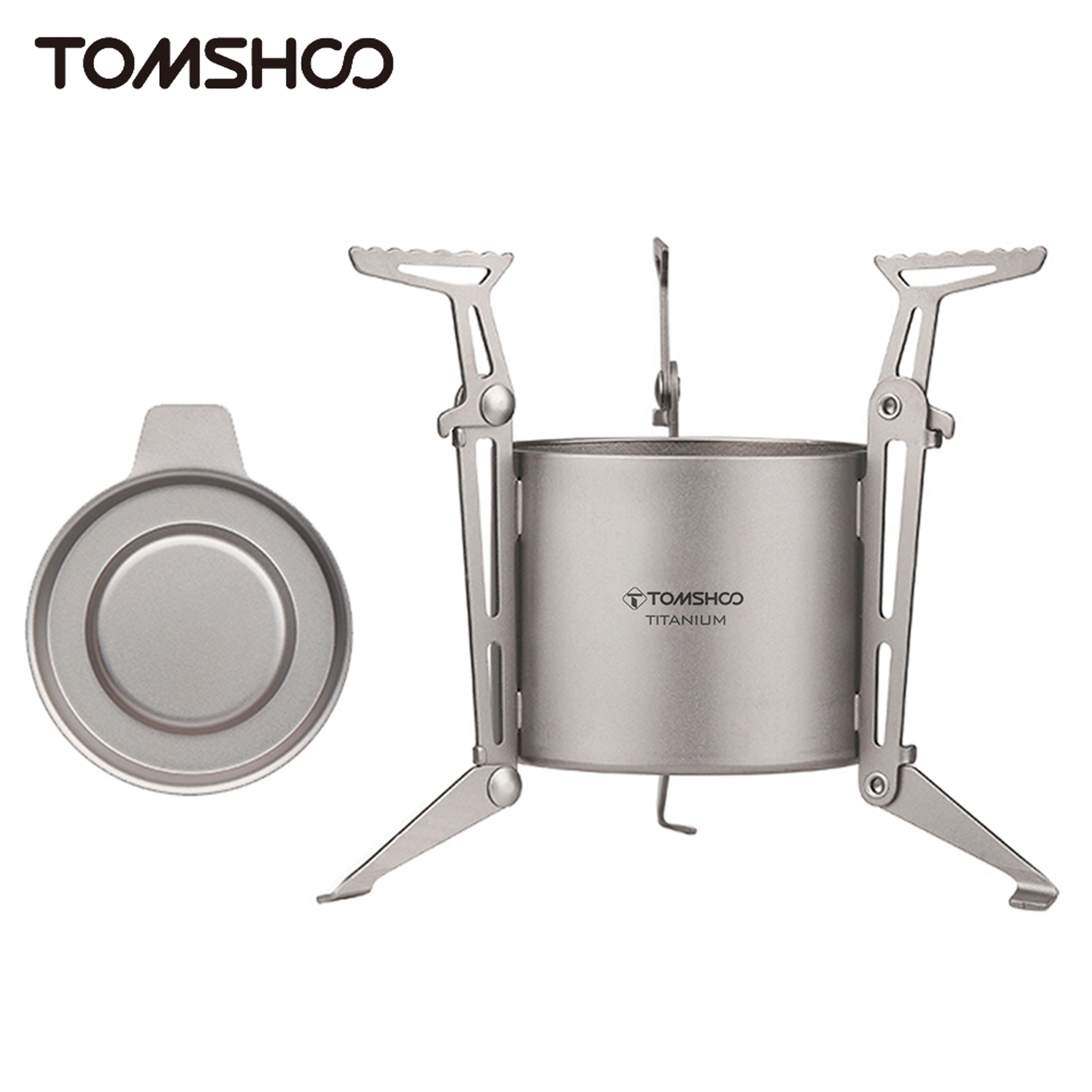 Ultralight Titanium Alcohol Stove With Fire Cover  Foldable Pot Stand 0