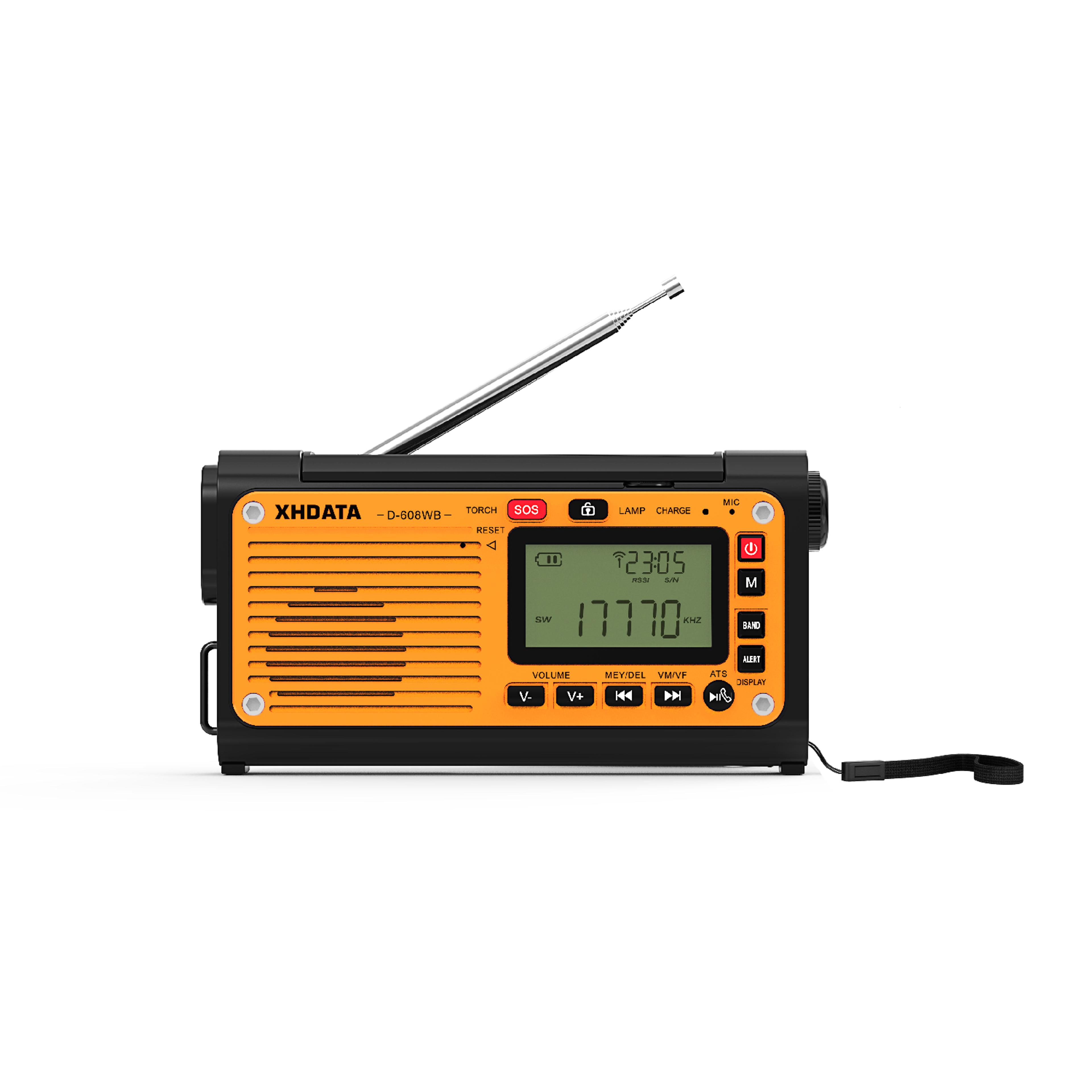 survival emergency weather radio with hand crank, noaa alerts, bluetooth & phone charger
