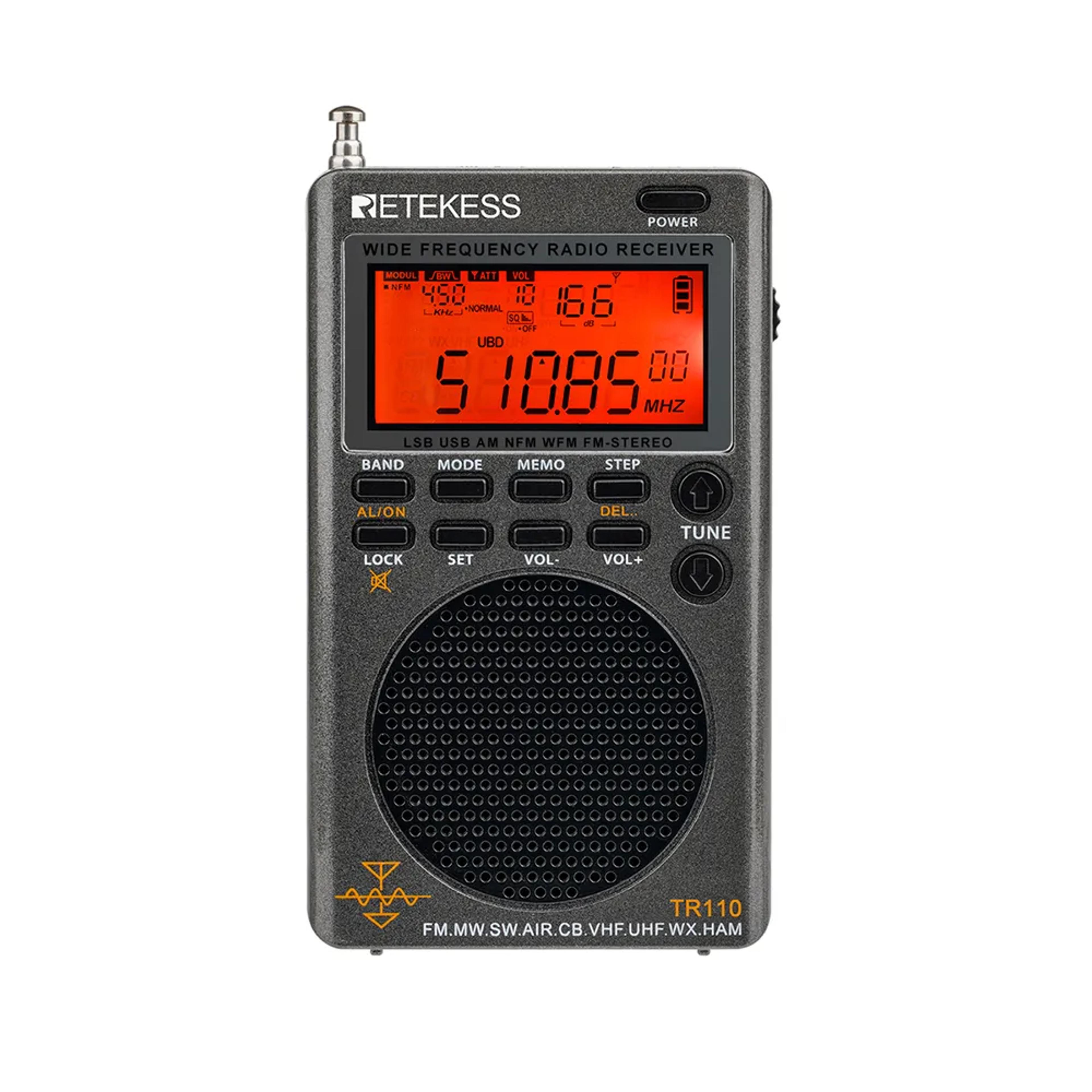 multi-band portable shortwave radio with noaa alerts and ssb receiver
