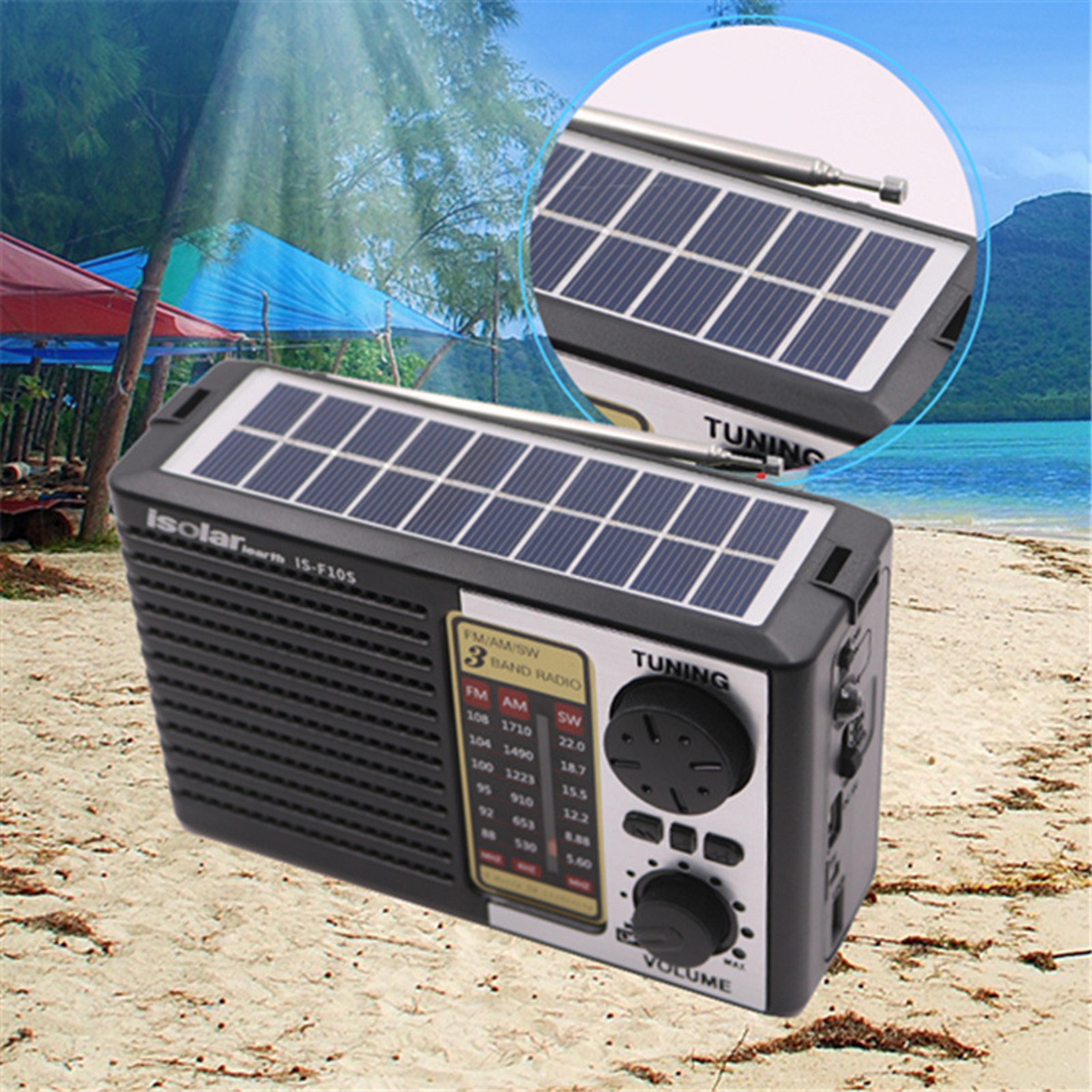 Solar Emergency Radio With Bluetooth Speaker  LED Flashlight Portable Survival Radio 2