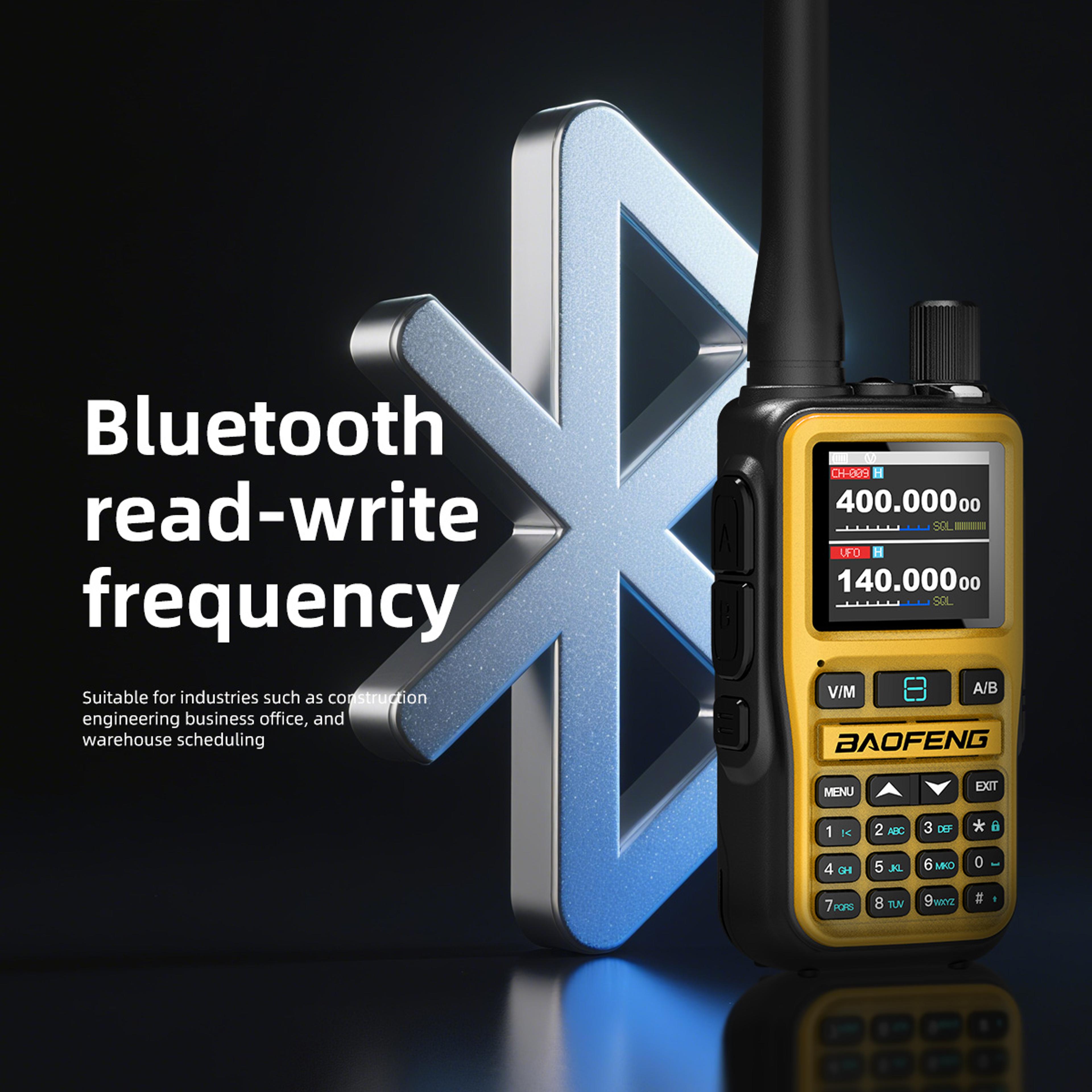 Long Range Walkie Talkie Set With Bluetooth App  NOAA Weather 1