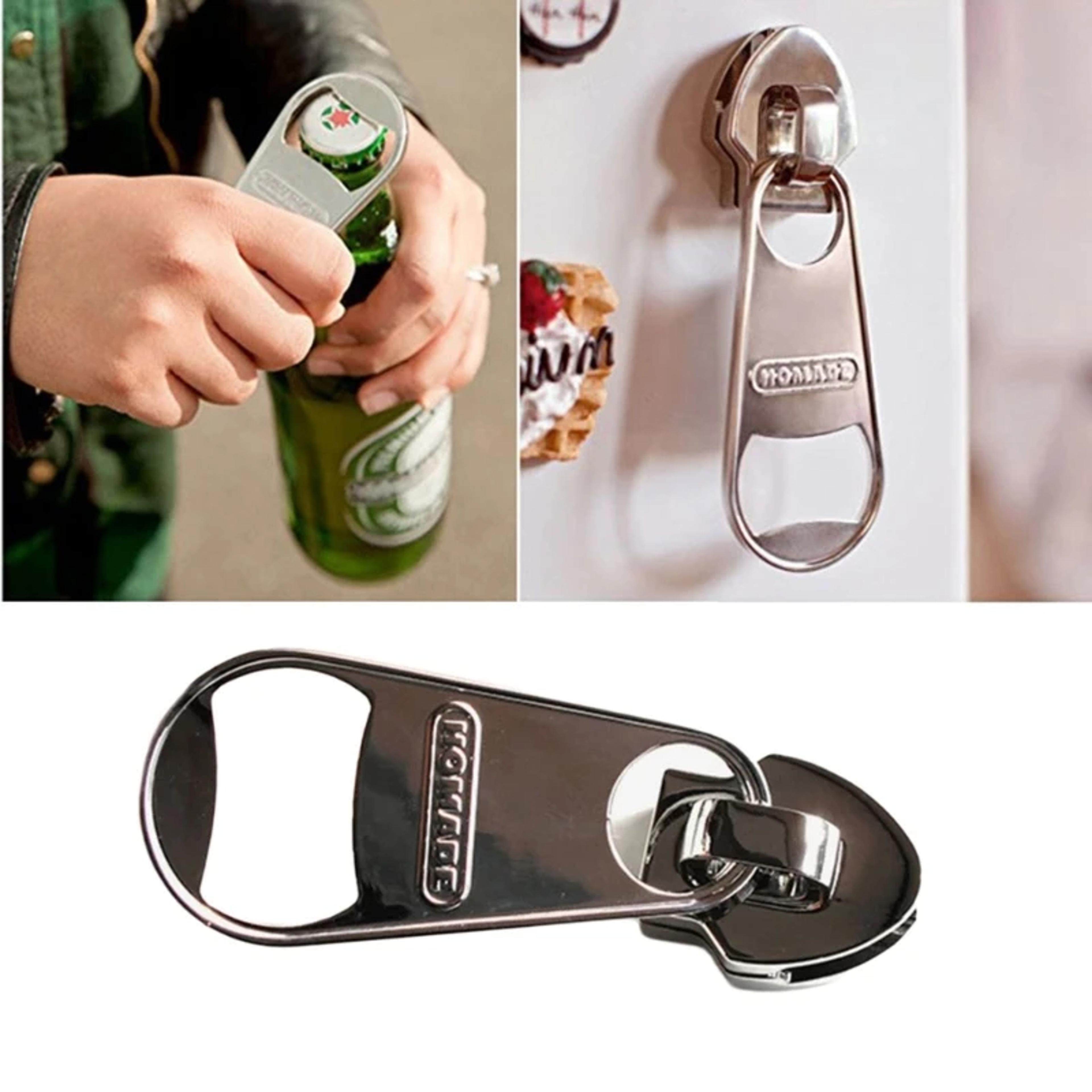 Decorative Zipper Style Handheld Bottle Opener Tool  Beverage Can Opener 0