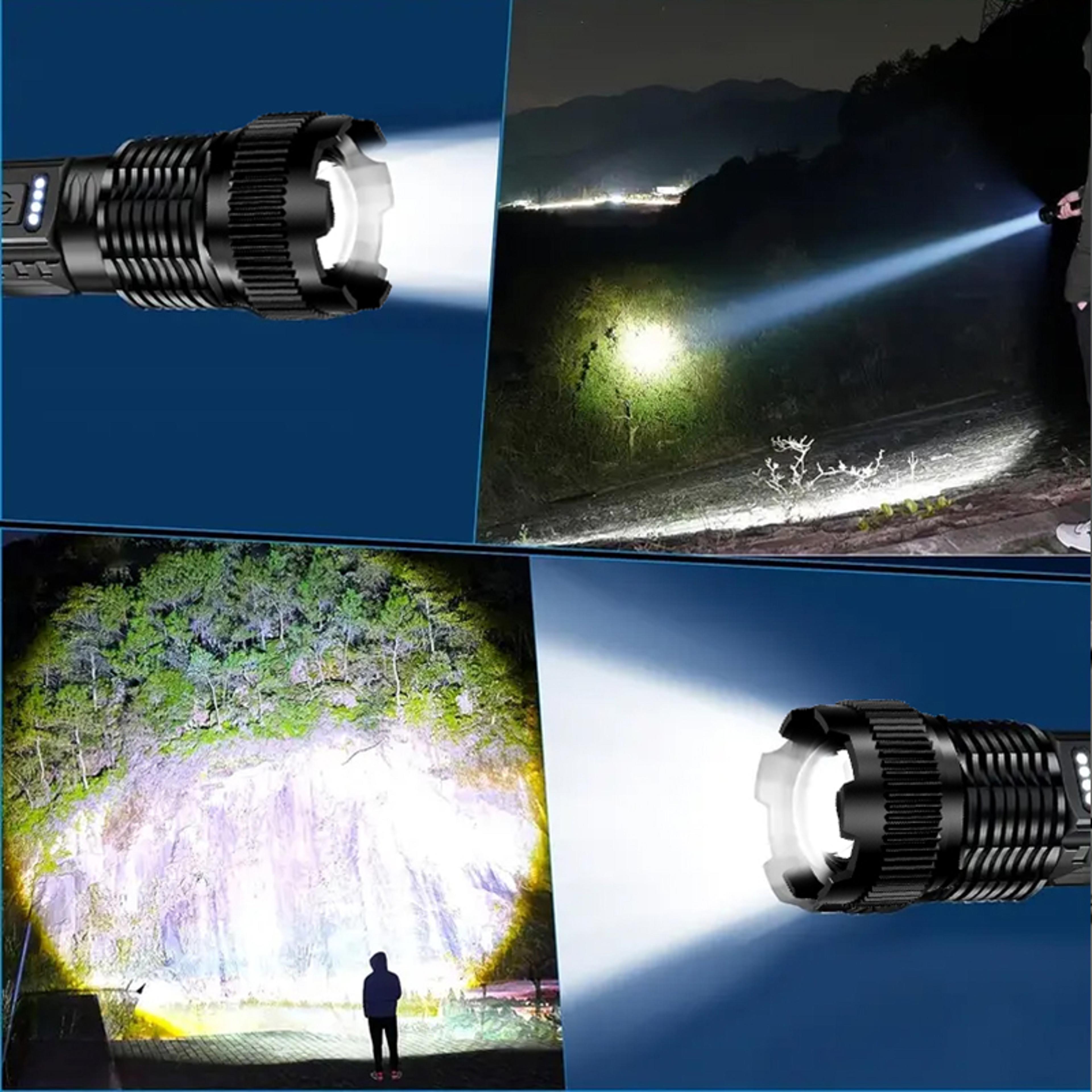 High Power LED Rechargeable Tactical Flashlight With Zoom Torch  Emergency Light 4