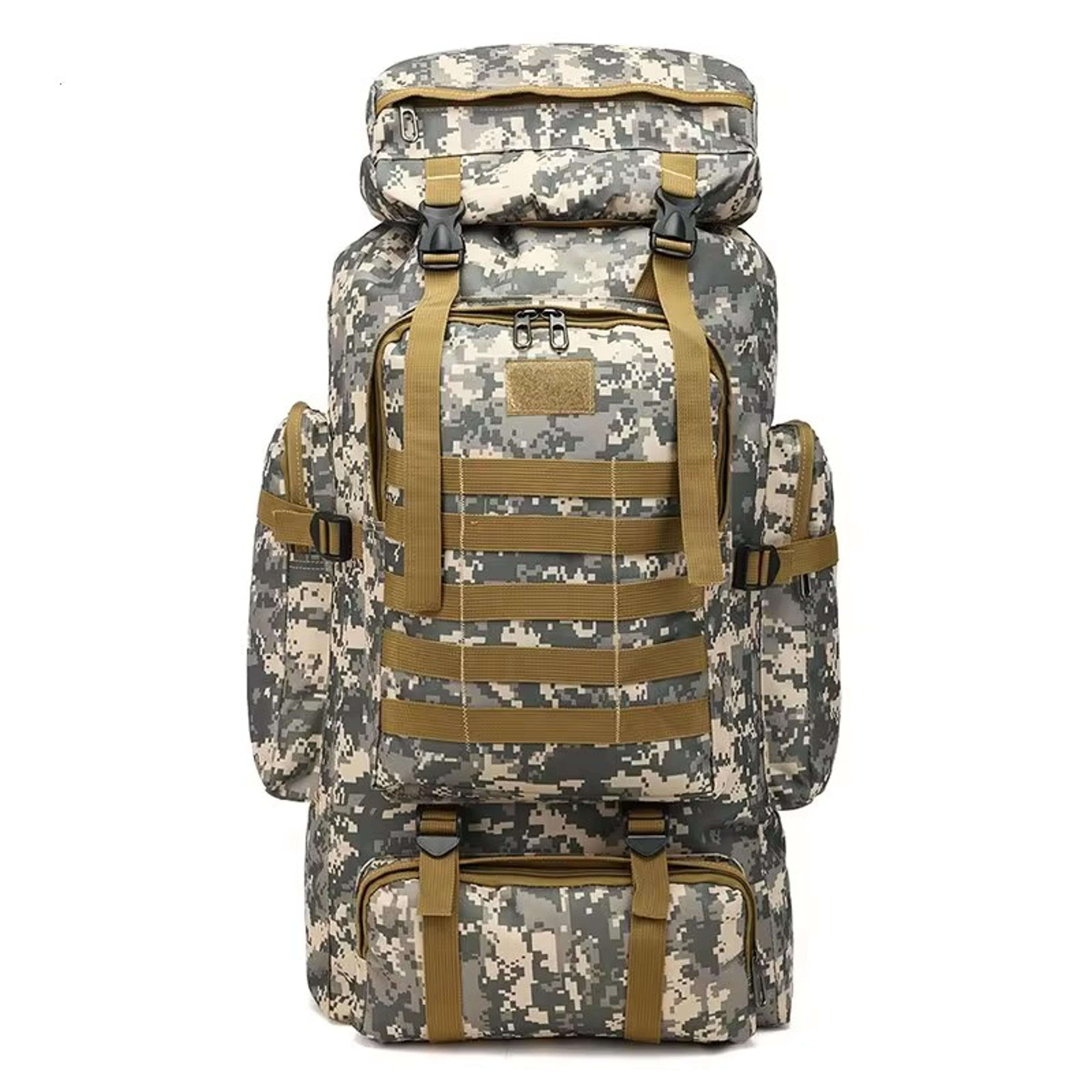 tactical camouflage backpack for men large waterproof hiking & travel bag