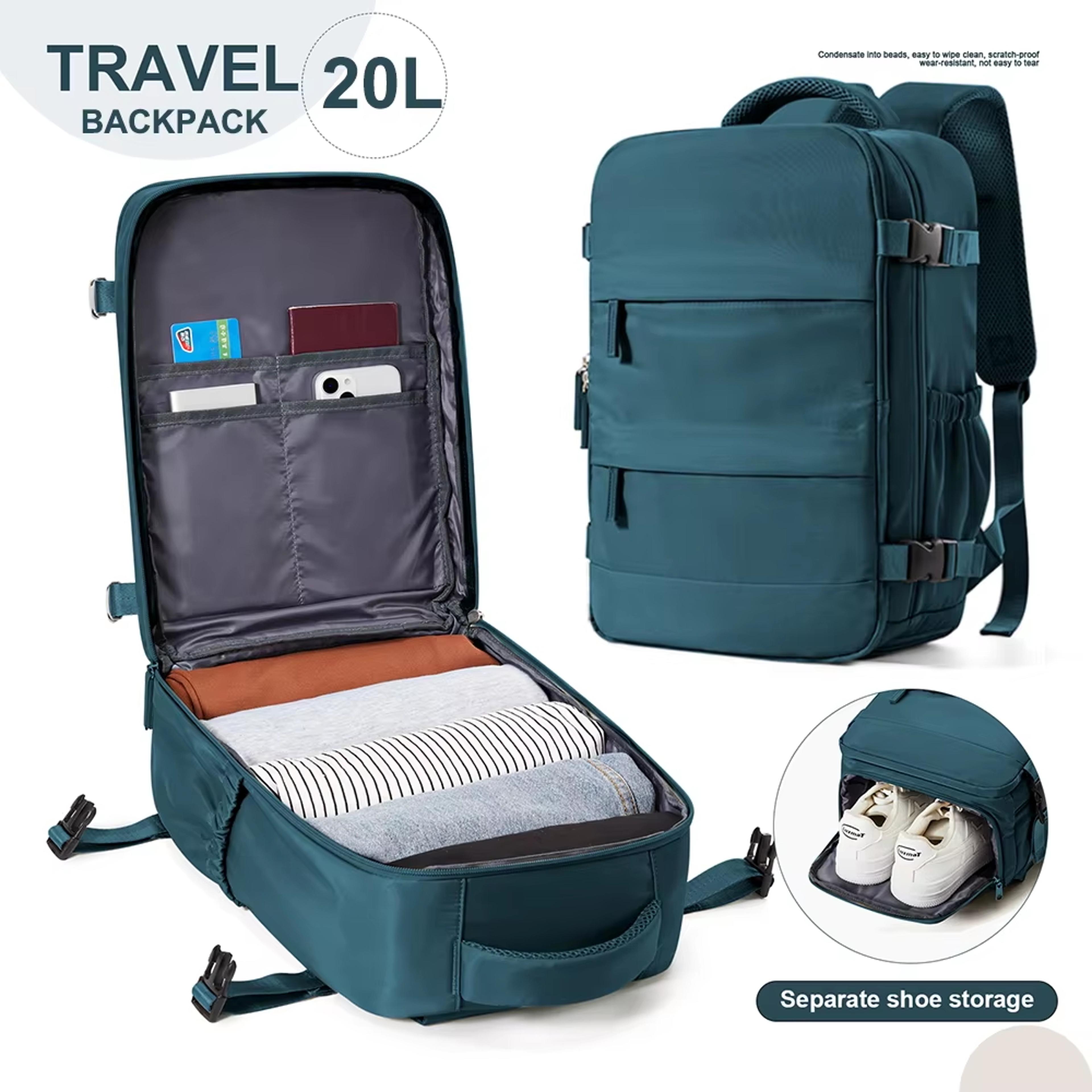 expandable travel laptop backpack cabin approved carry on bag for business and college