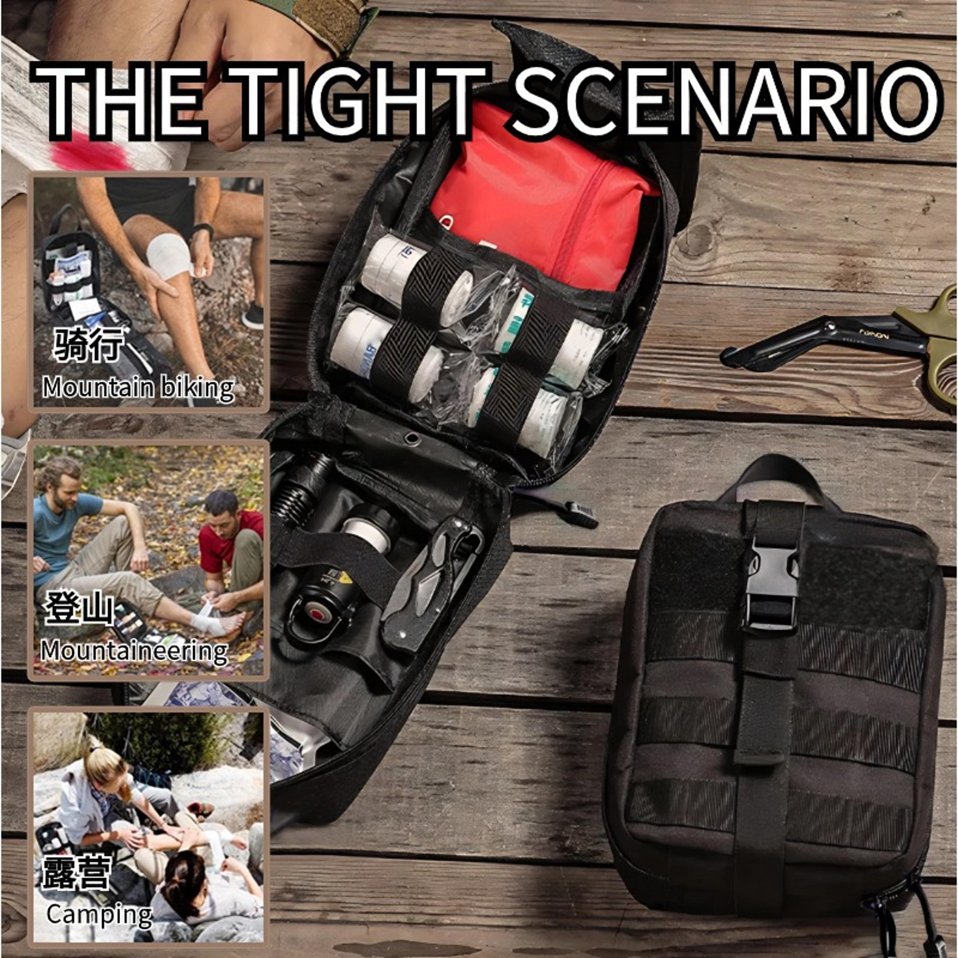Tactical EDC Pouch Waist Pack With First Aid Kit For Camping Hiking Survival Gear 1
