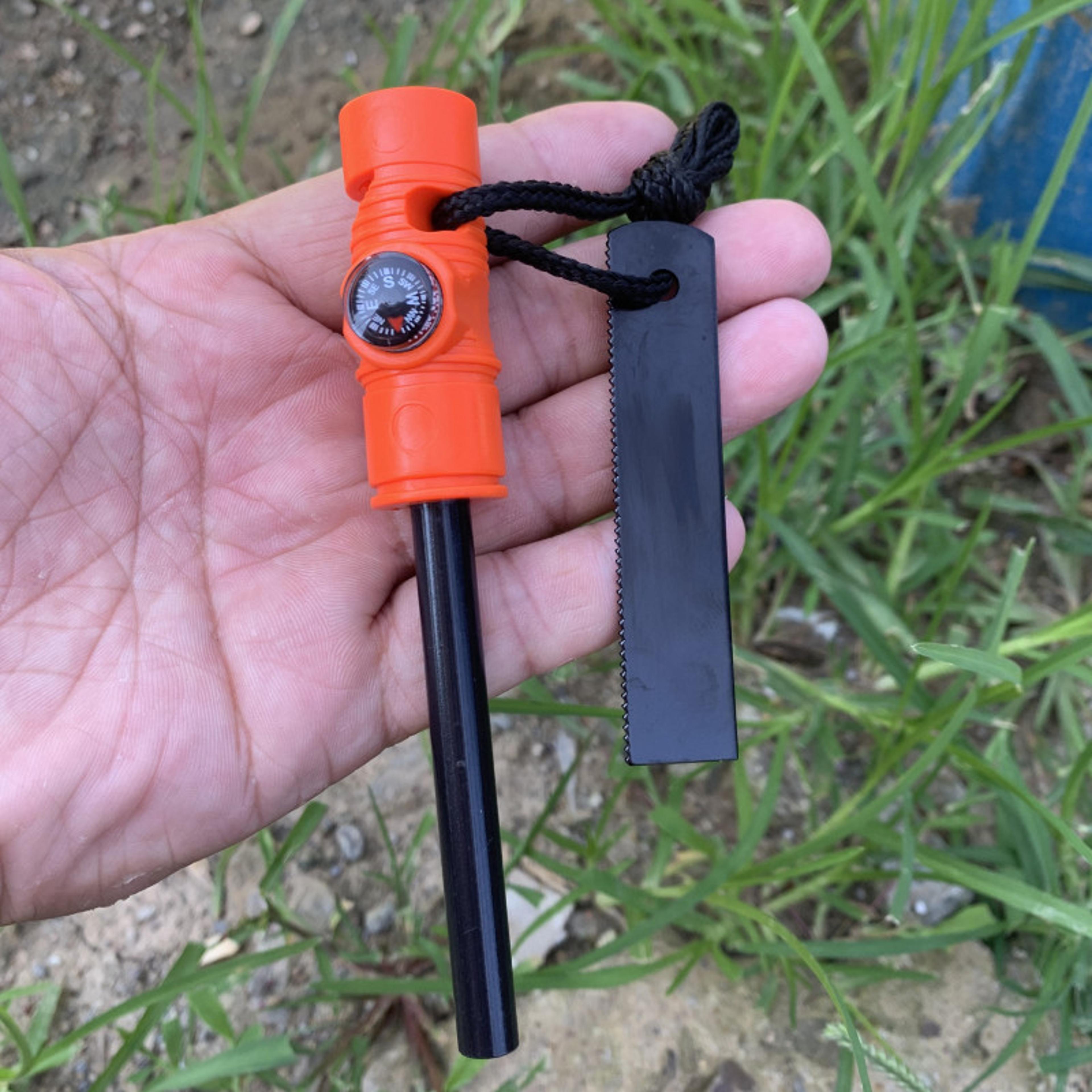 AllWeather Magnesium Fire Starter With Compass For Camping And Survival 2