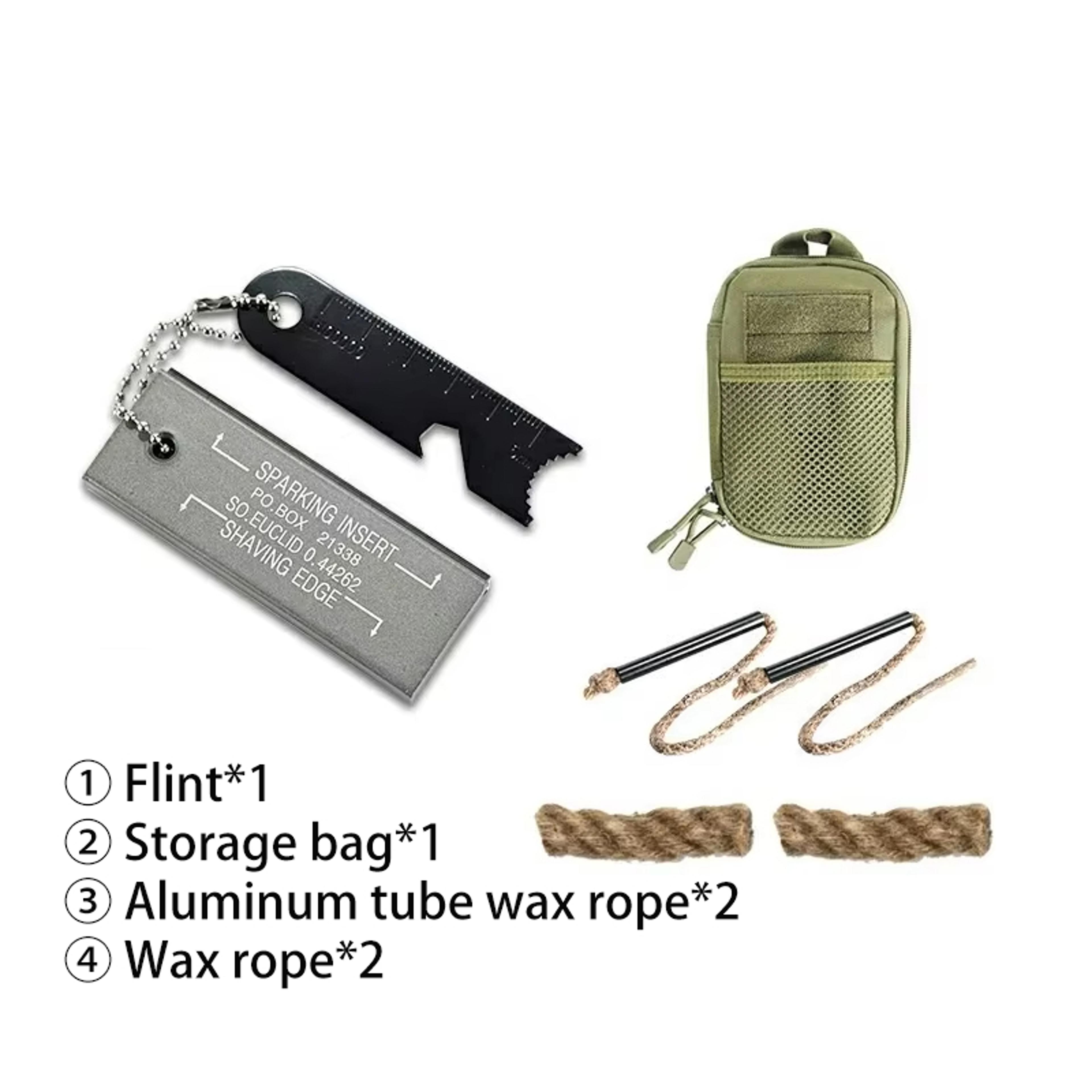 Ultimate Outdoor Fire Starter Kit Magnesium  Flint Survival Tool 6