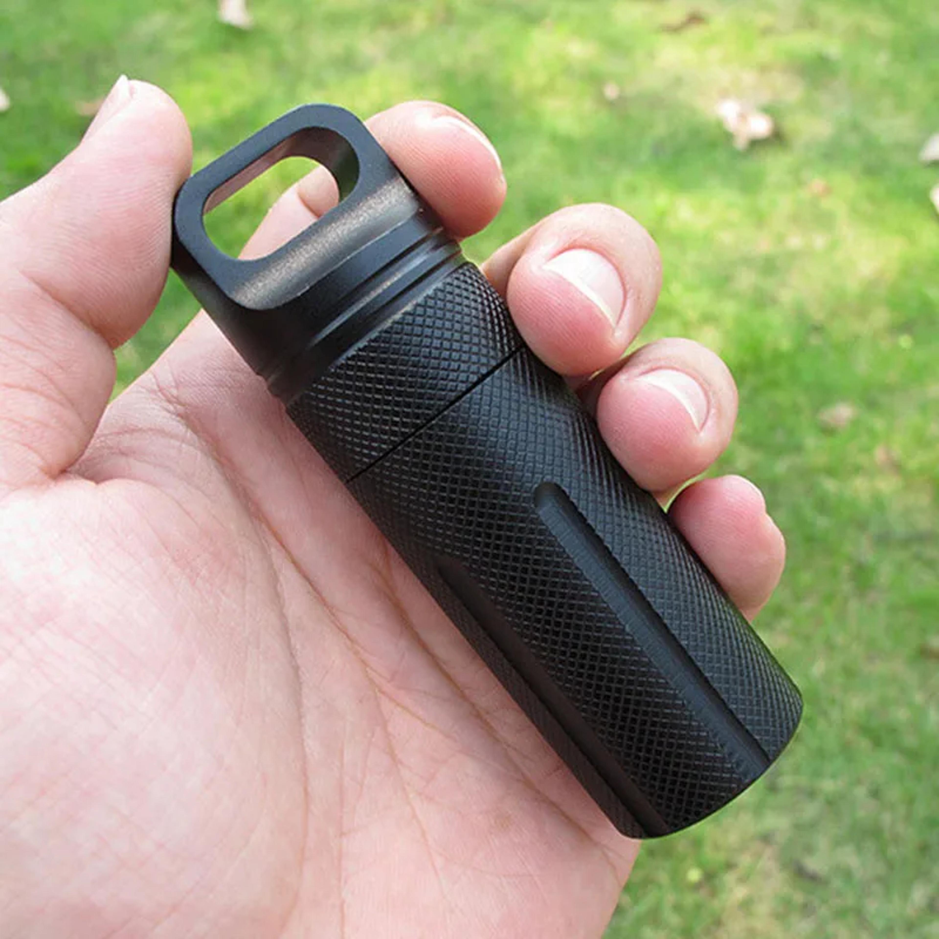 Outdoor Waterproof EDC Survival Capsule Storage Case 0