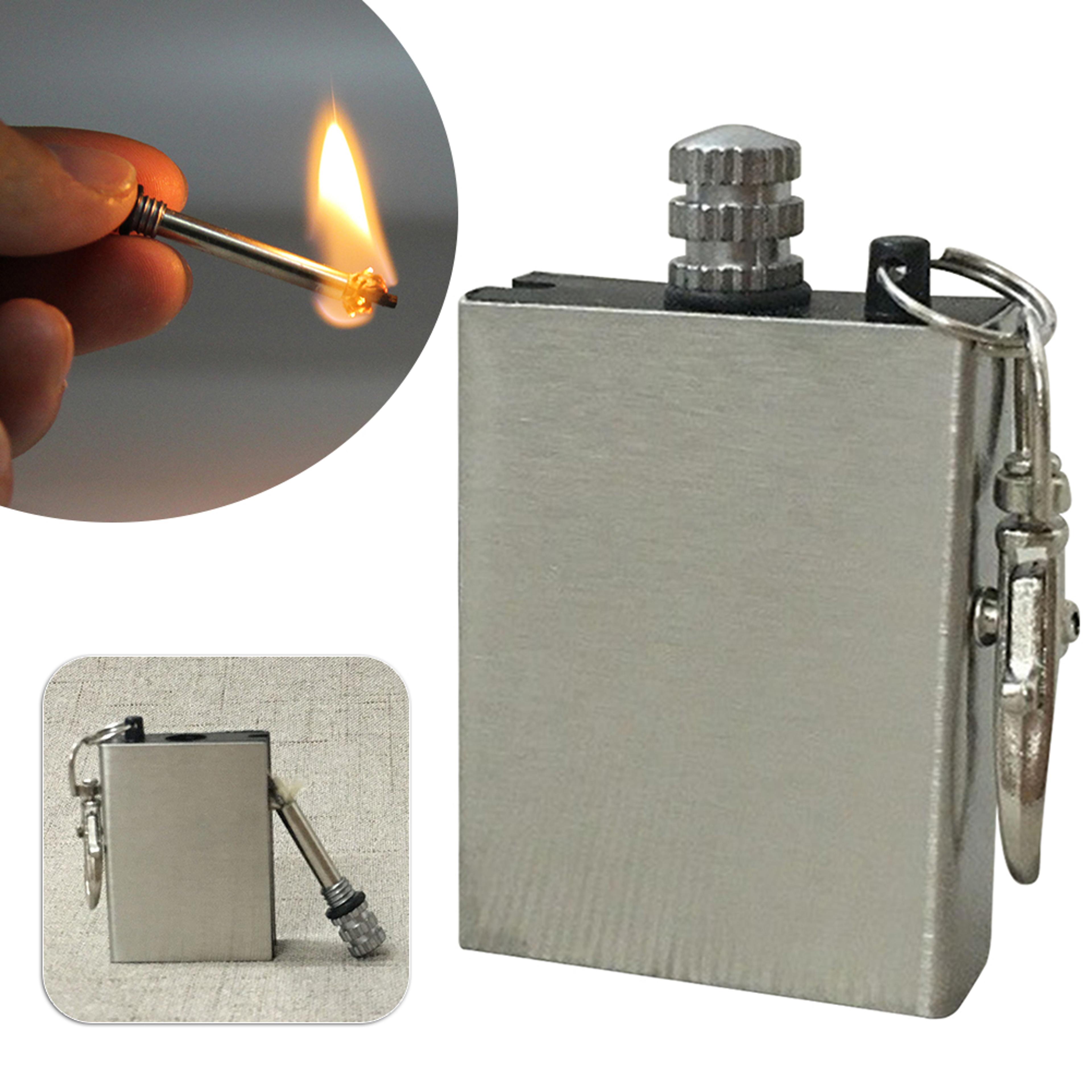 ultimate survival fire starter keychain portable waterproof flint lighter