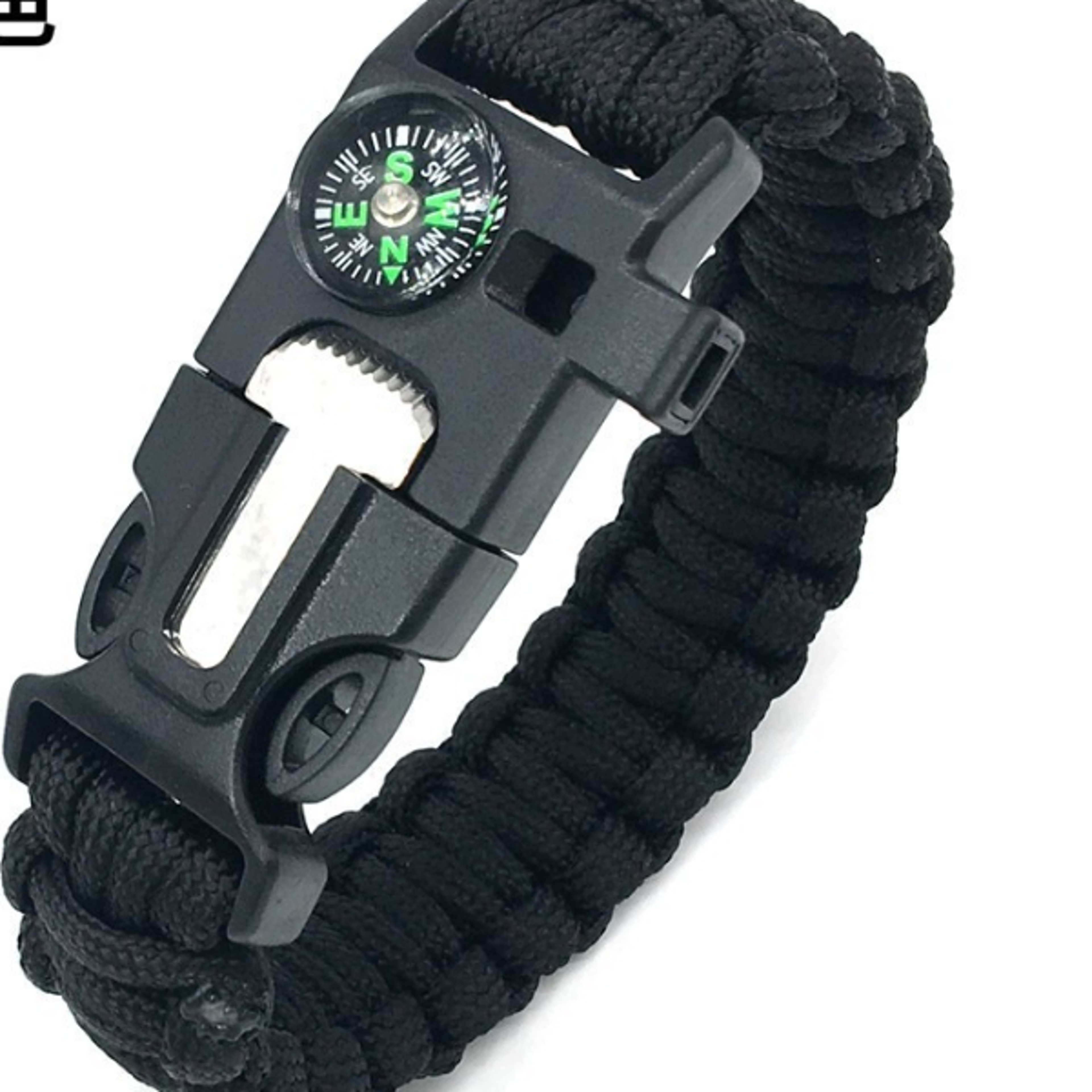 Five in One Survival Bracelet with Compass  Flint Paracord for Hiking