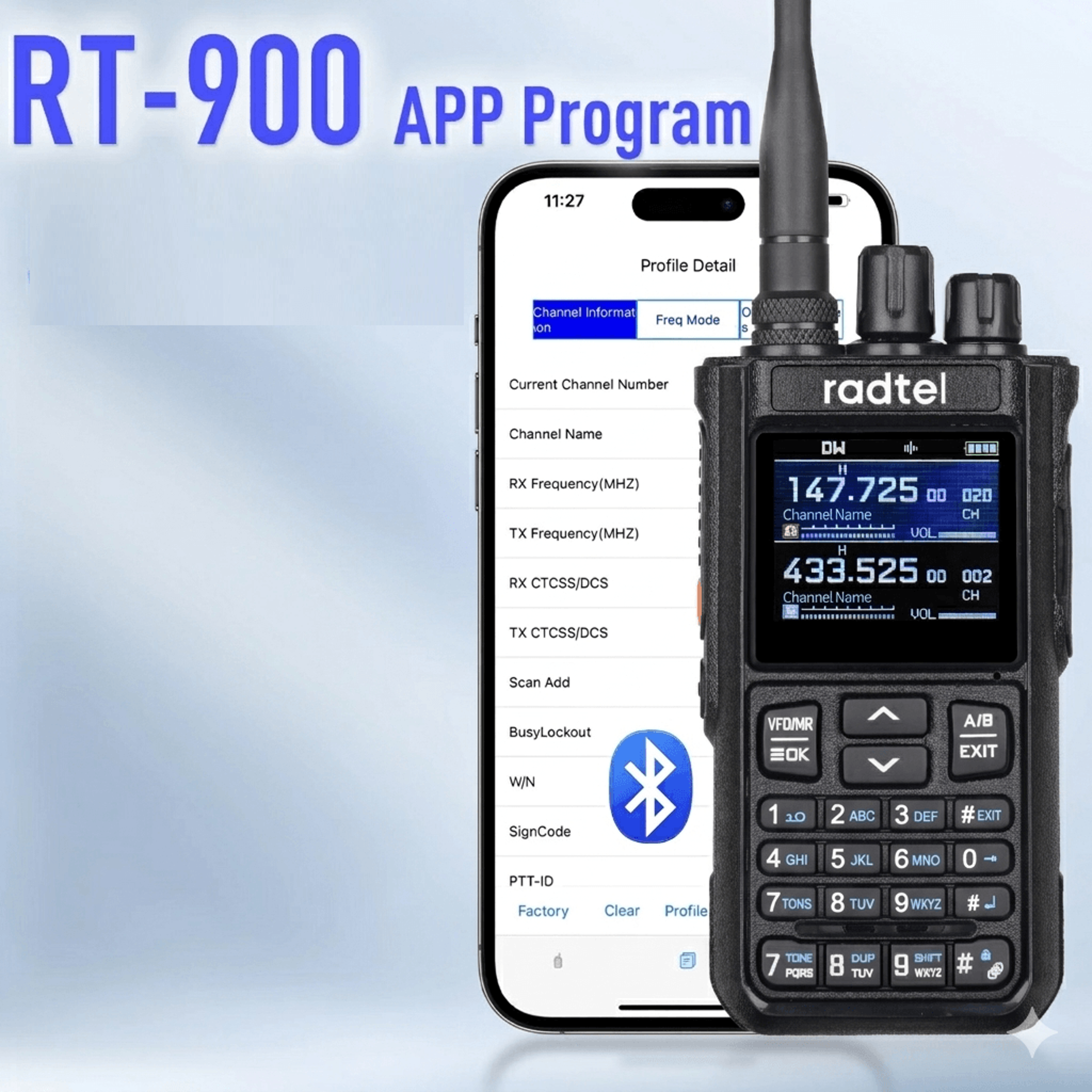 full band ham radio walkie talkie with channels for aviation & marine